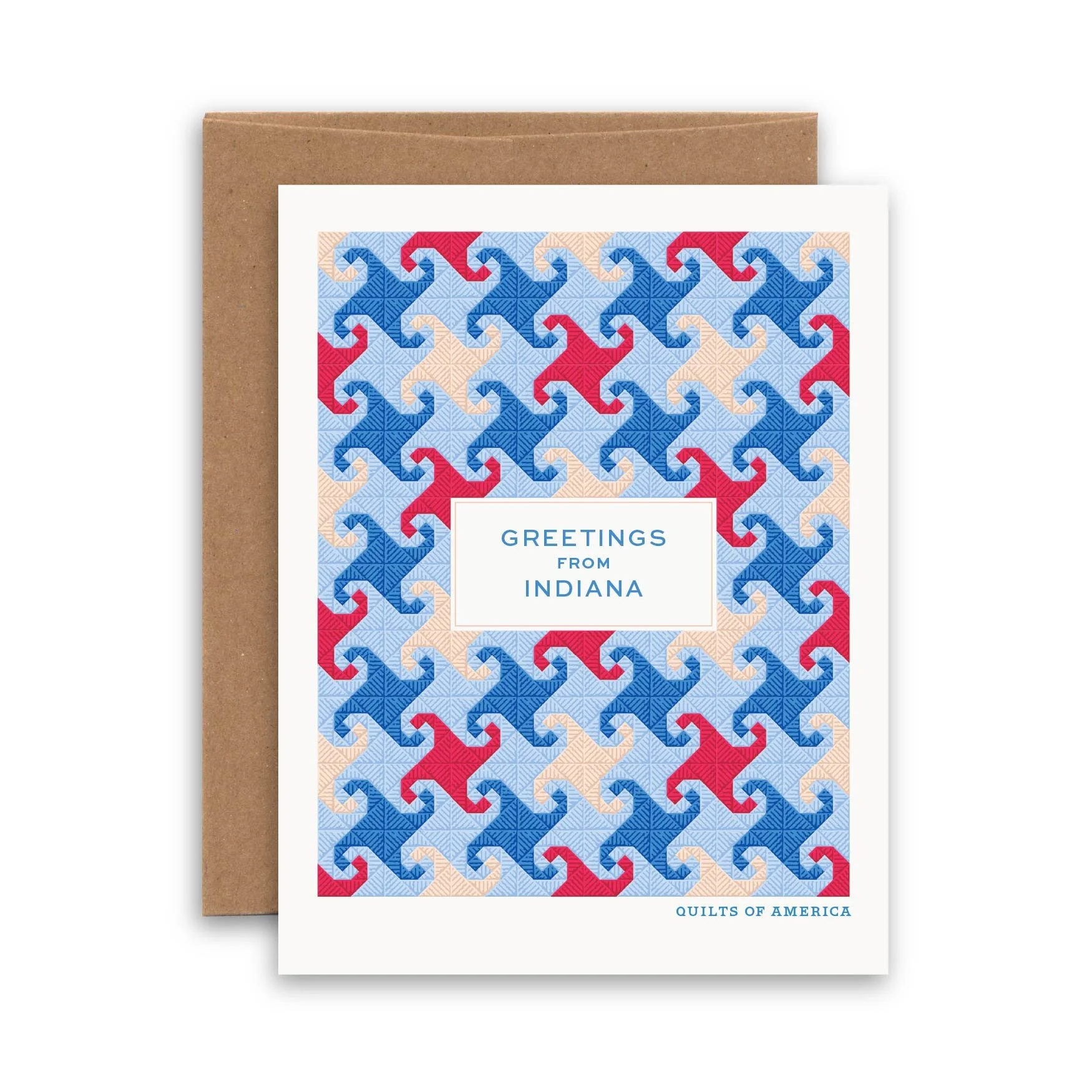 Greetings from Indiana | Quilts of America™ Greeting Card