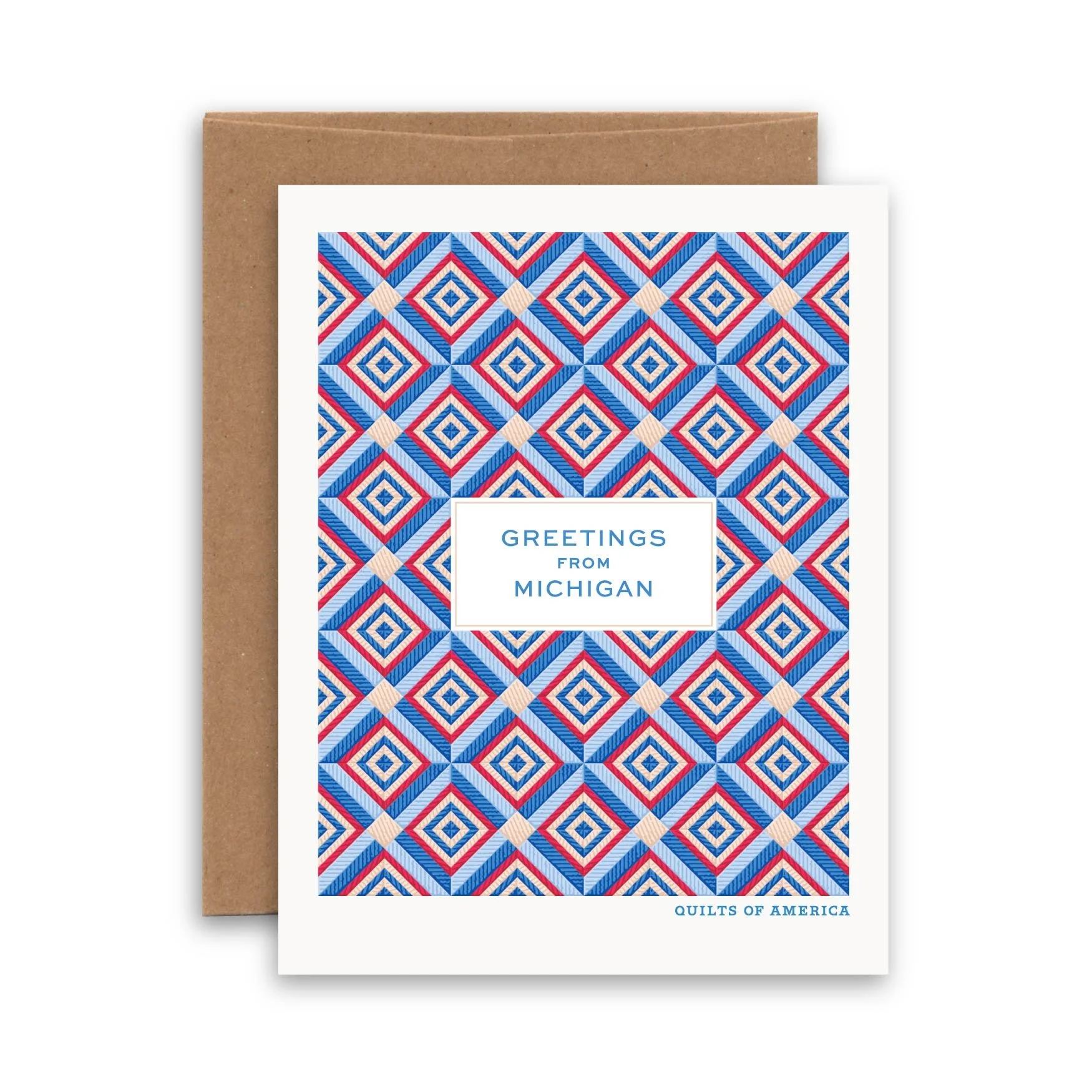 Greetings from Michigan | Quilts of America™ Greeting Card