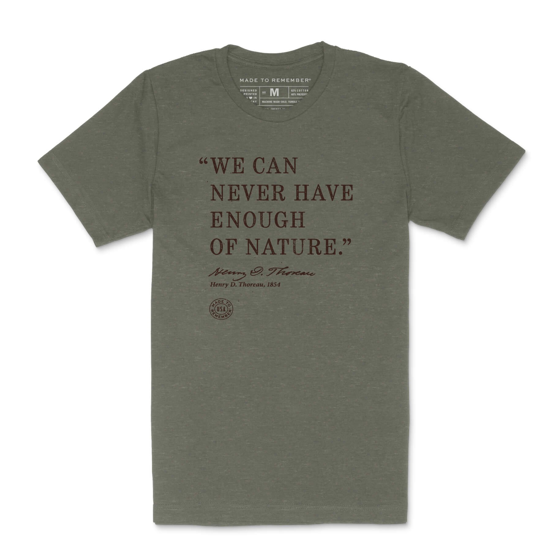 Henry David Thoreau Nature T-Shirt Made to