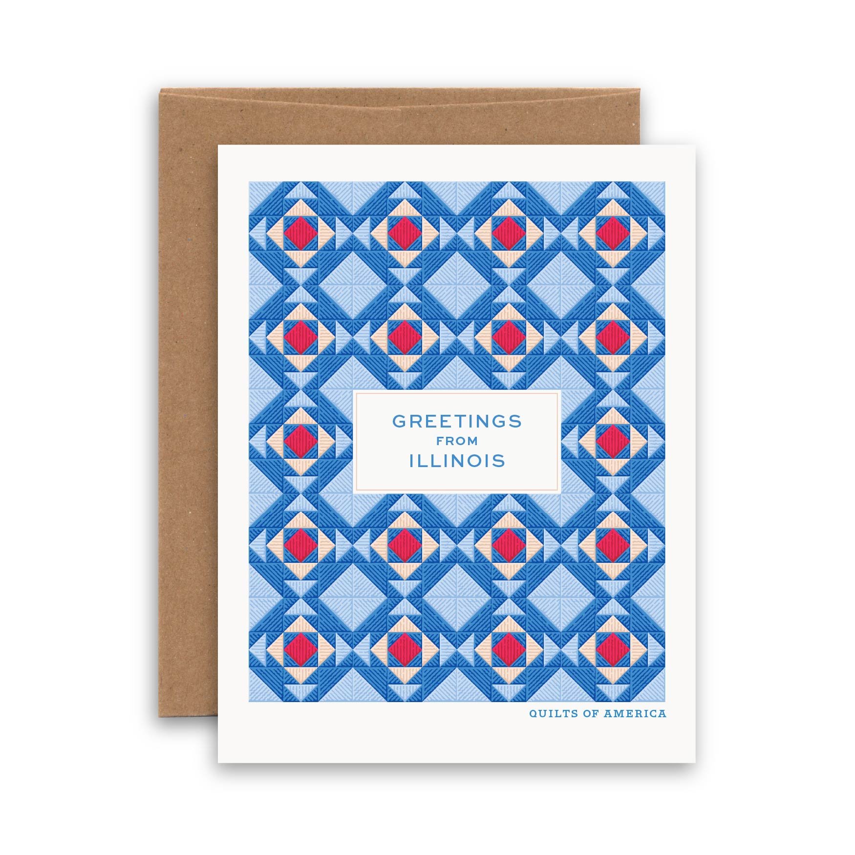 Greetings from Illinois | Quilts of America™ Greeting Card