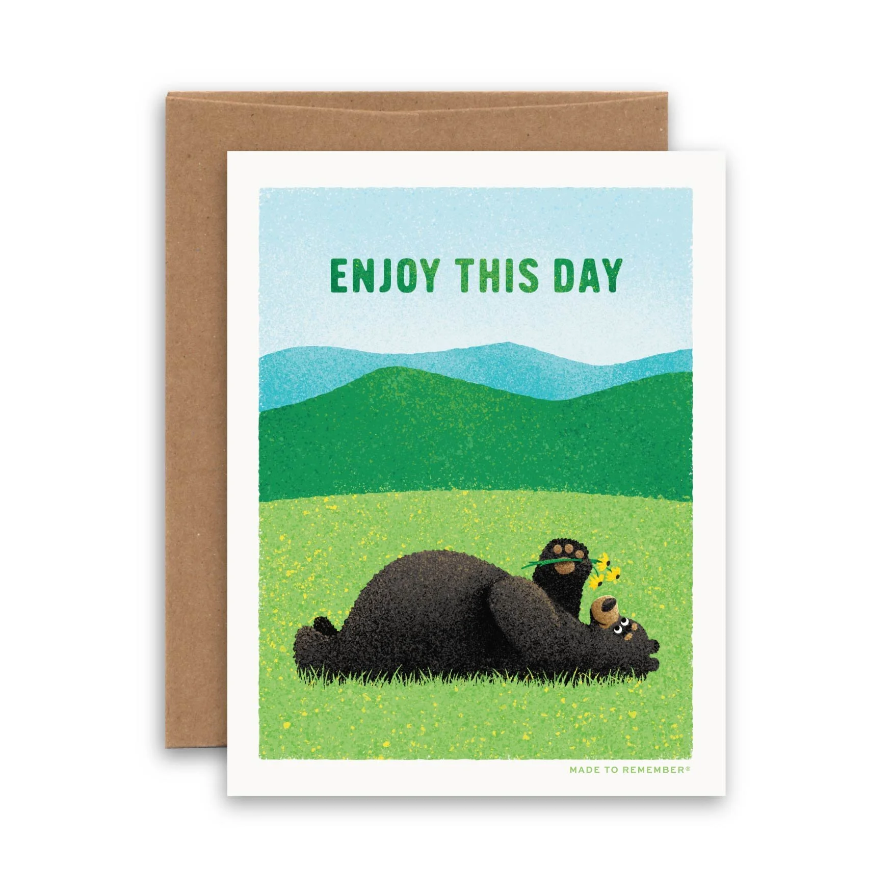Enjoy This Day | American Black Bear Greeting Card