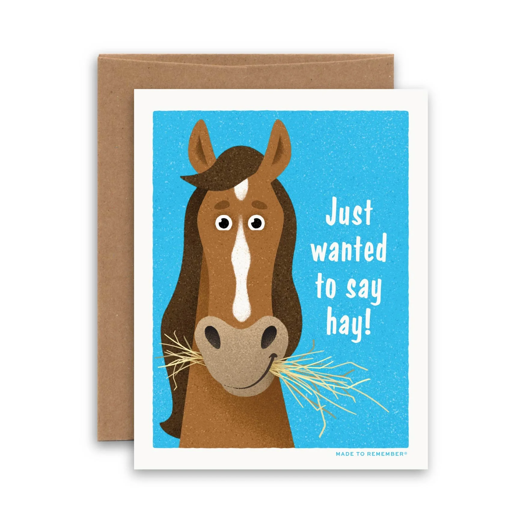 Just Wanted to Say Hay! | Thoroughbred Horse Greeting Card