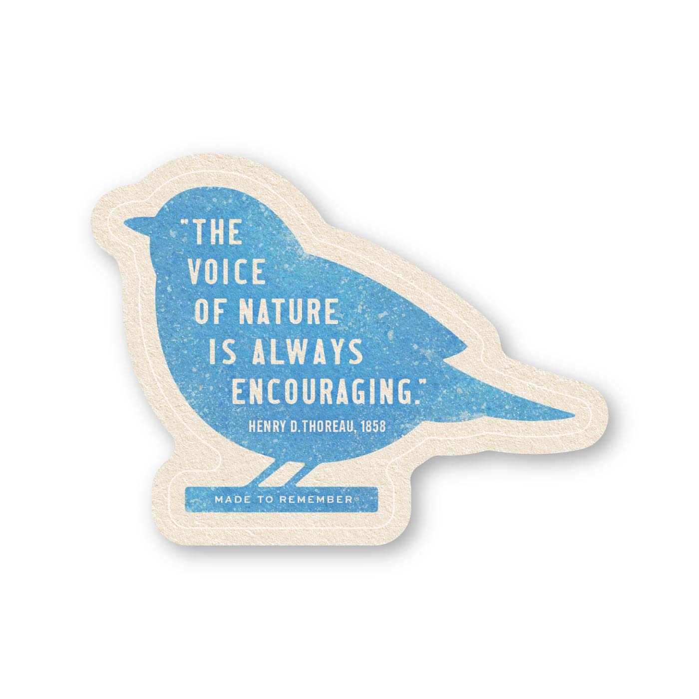 Thoreau Nature Quote | Eastern Bluebird Sticker