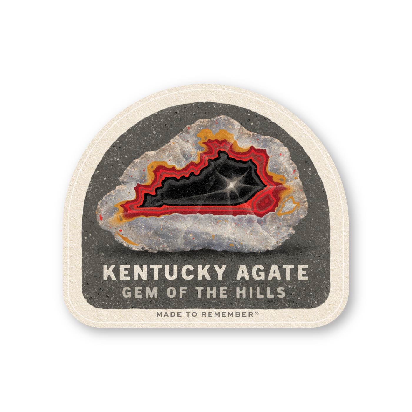Kentucky Agate | State Gemstone Sticker