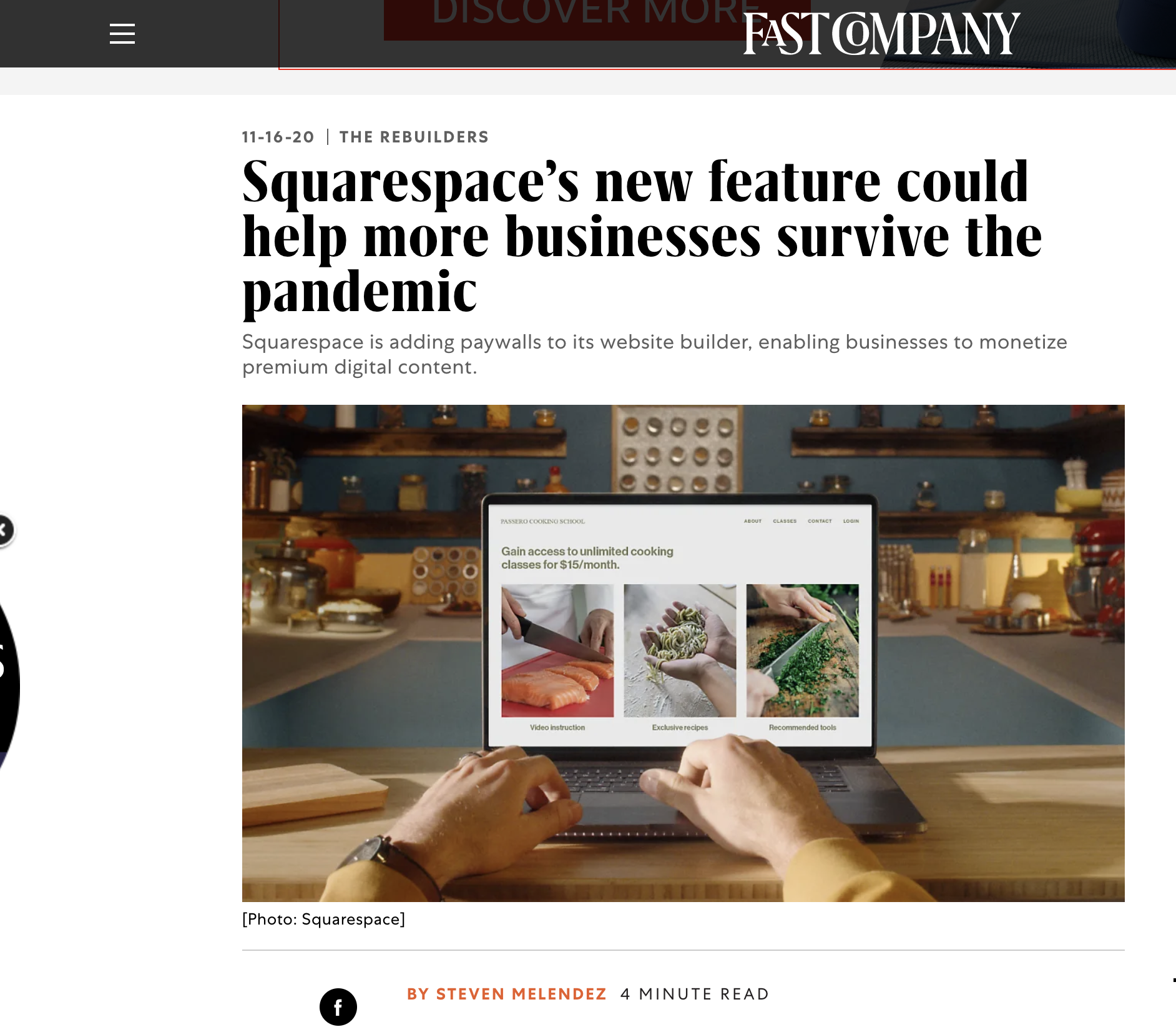 My Fast Company interview with Squarespace Member Areas