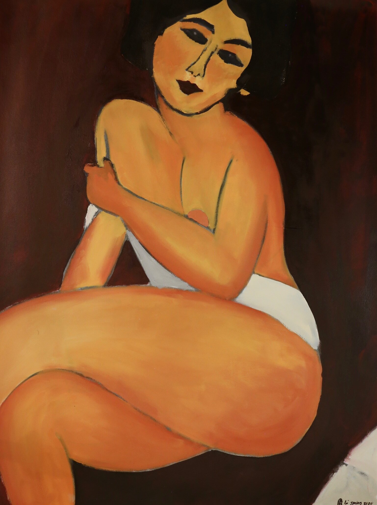 Amedeo Modigliani Study 2 30 X 22 Oil on Paper 2020 Available