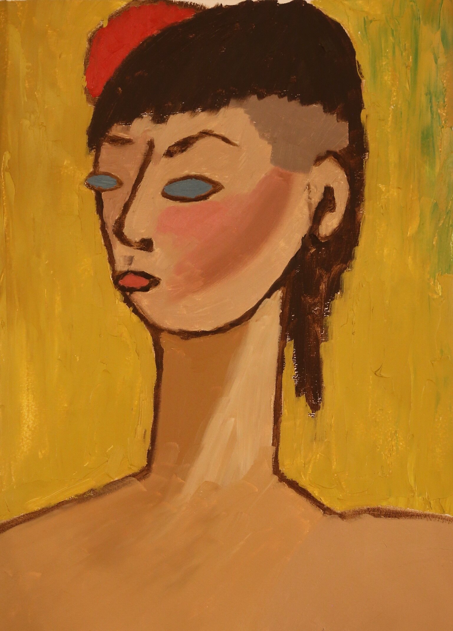 Blue Eyes 15 X 11 Oil on Paper 2019