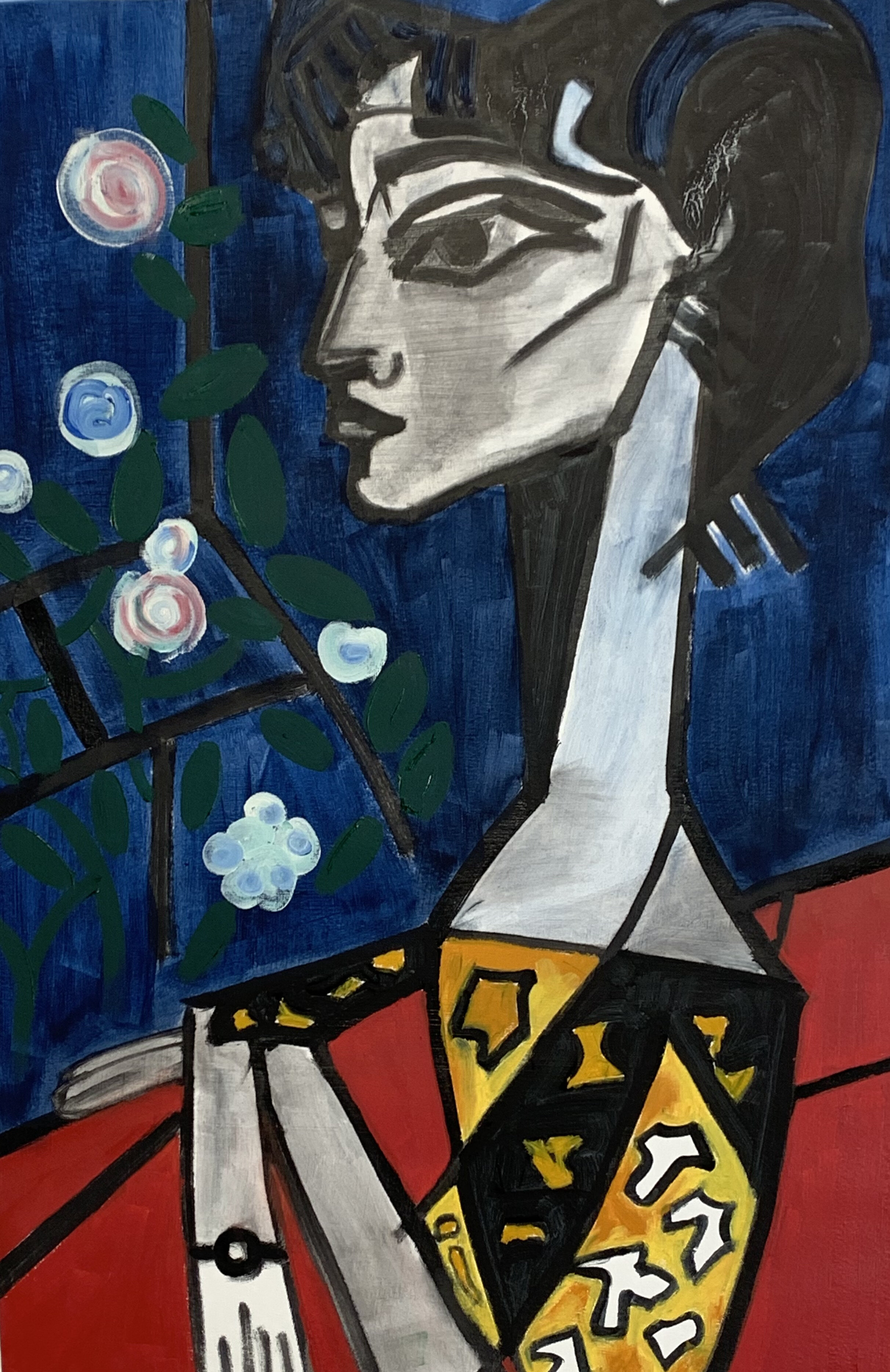 Picasso Study 2 22 X 15 Oil on Paper 2020