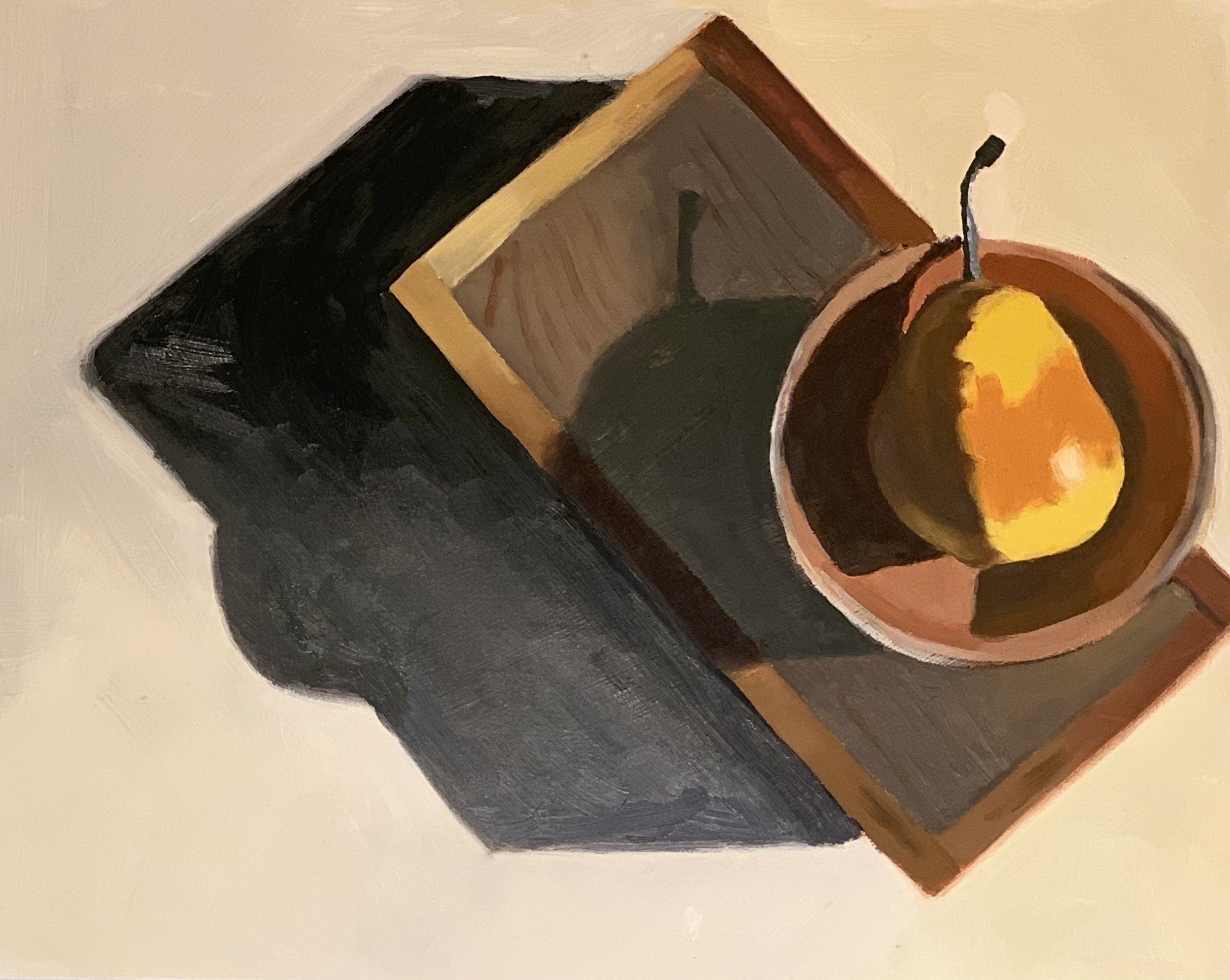 Lonely Pear 8 X 10 Oil on Wood Panel 2021