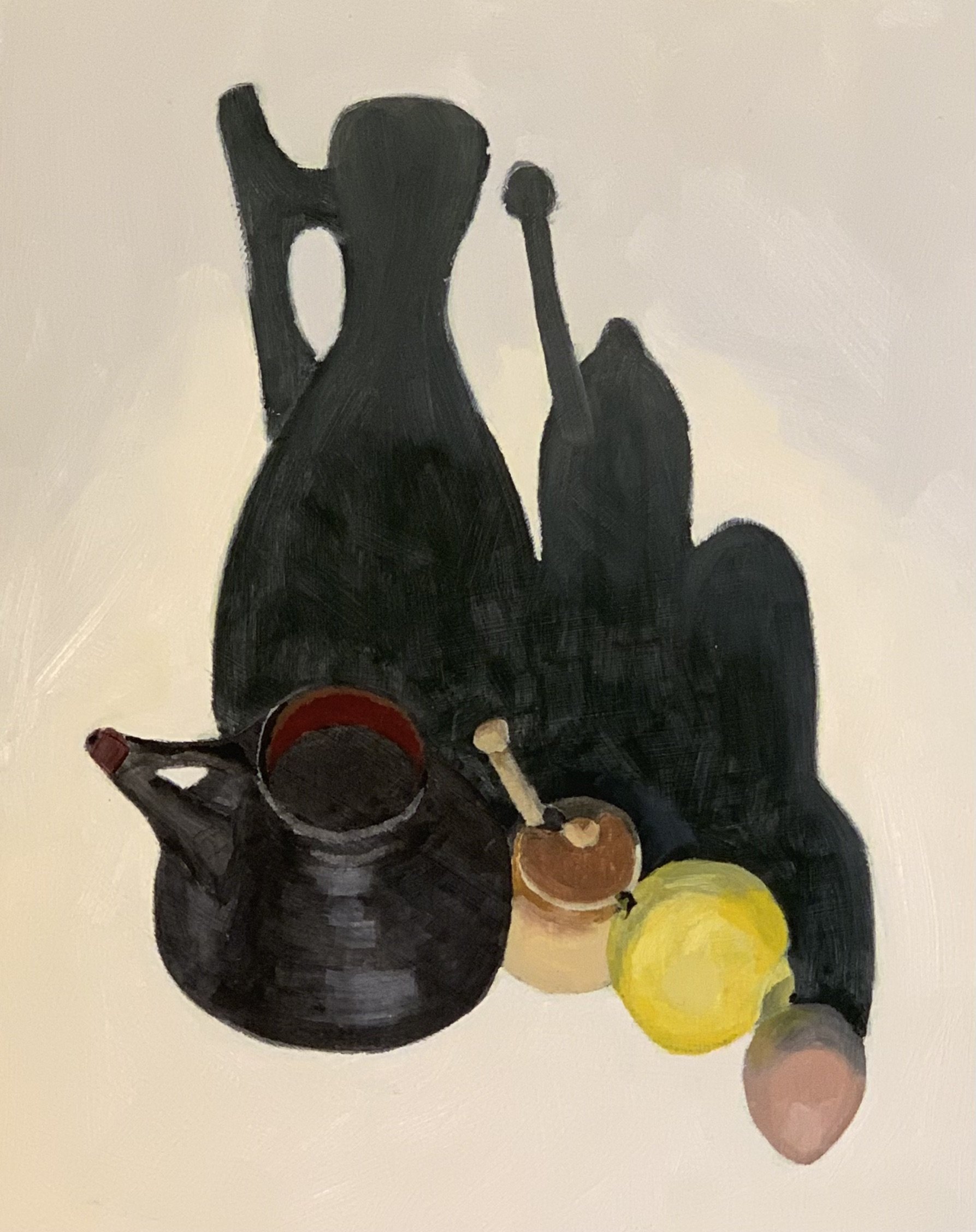 Egg and Friends 2 10 X 8 Oil on Wood Panel 2022