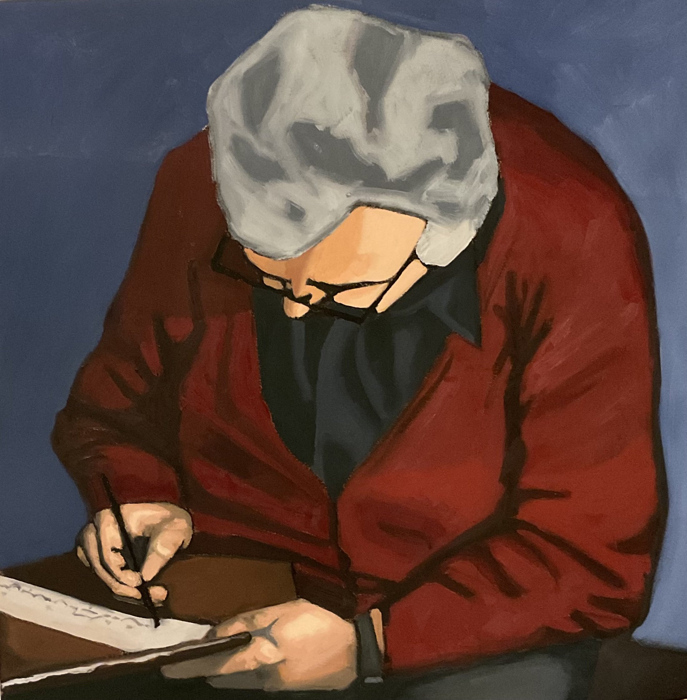 Ostad - استاد 22 X 22 Oil on Paper 2023