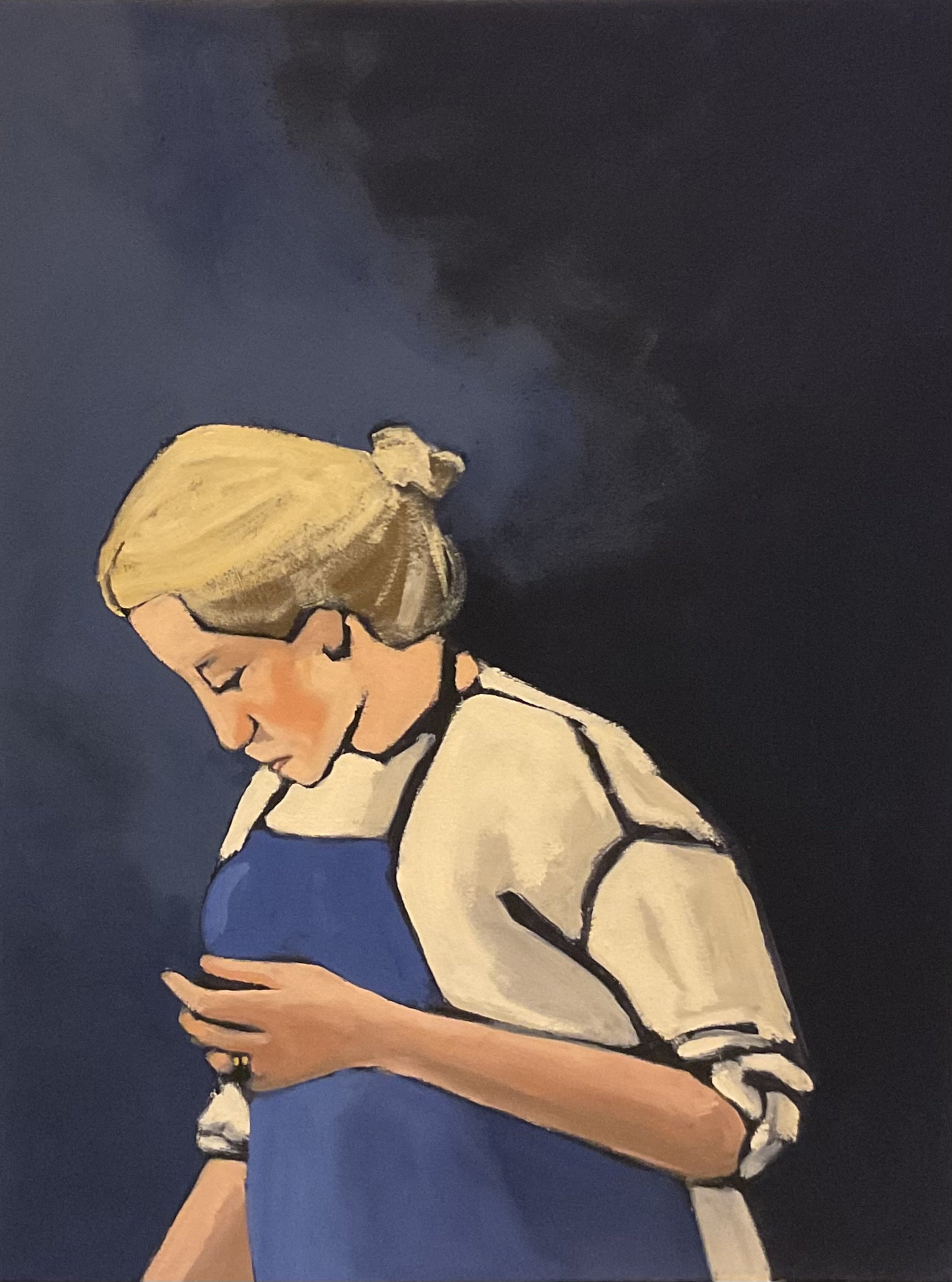 Focused 16 X 12 Oil on Paper 2023
