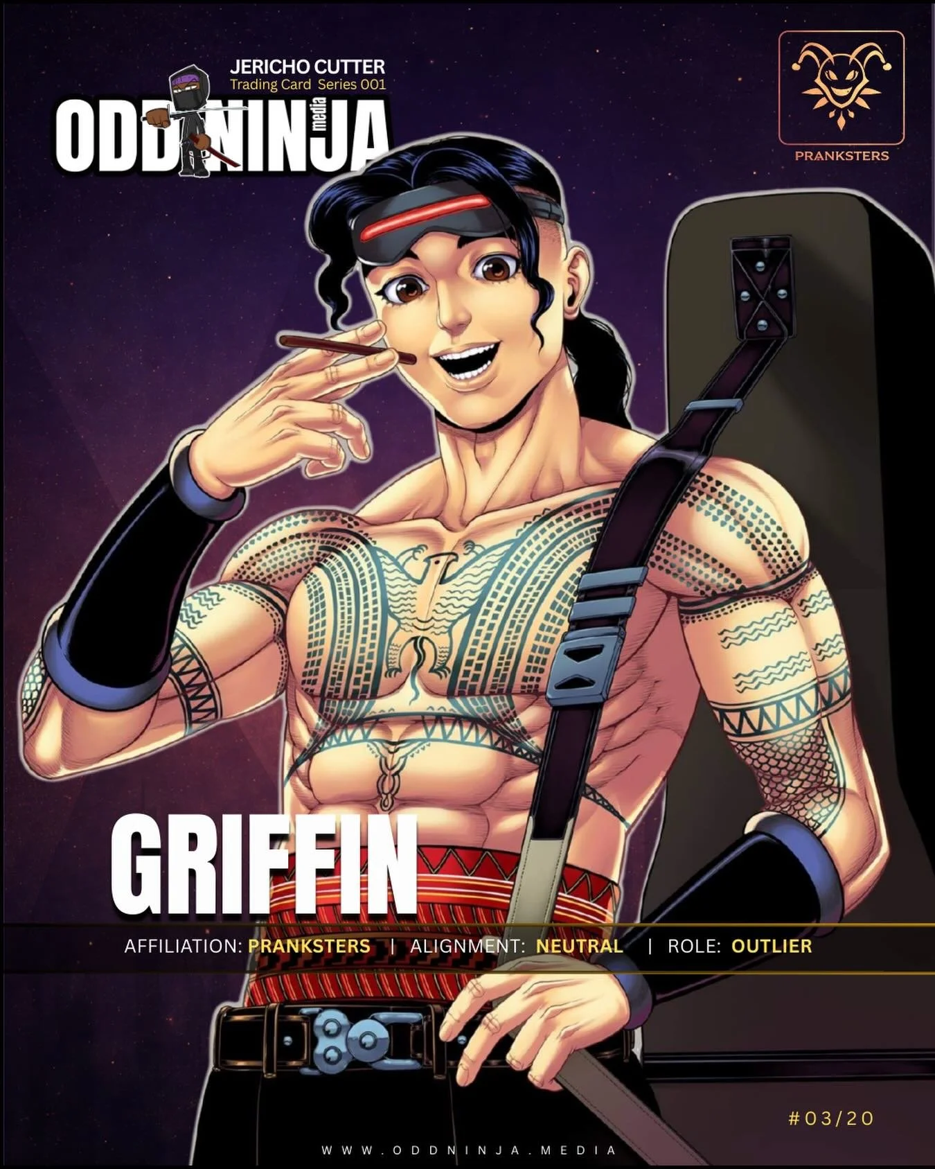 Griffin: Character Profile. 

Read the full Editorial on our blog (link in bio)

#Jerichocutter #chamberofroses #oddninjamedia #animation #scificomics