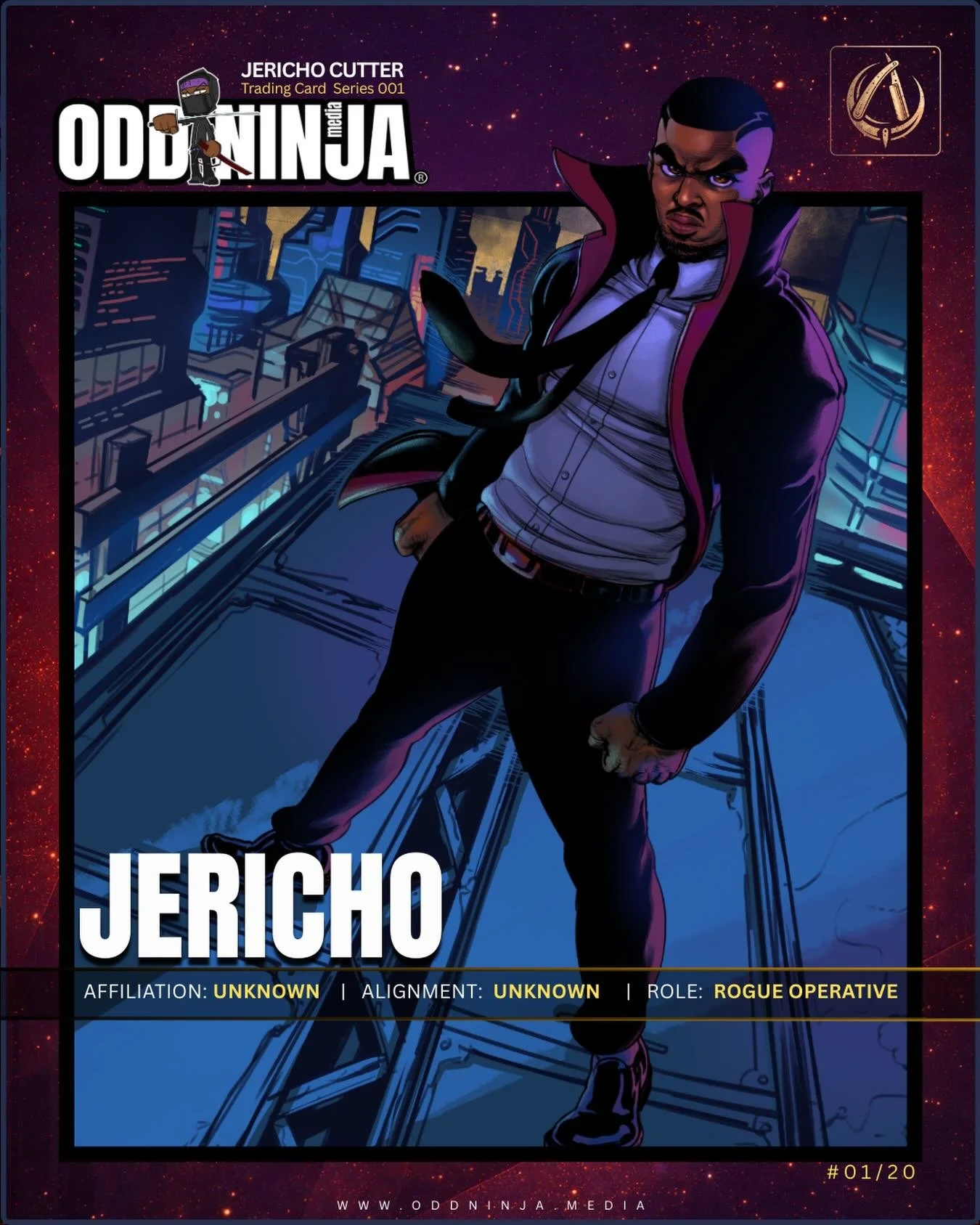 Jericho Cutter: Character Profile. 

Read the full Editorial on our blog (link in bio)

#Jerichocutter #chamberofroses #oddninjamedia #animation #scificomics