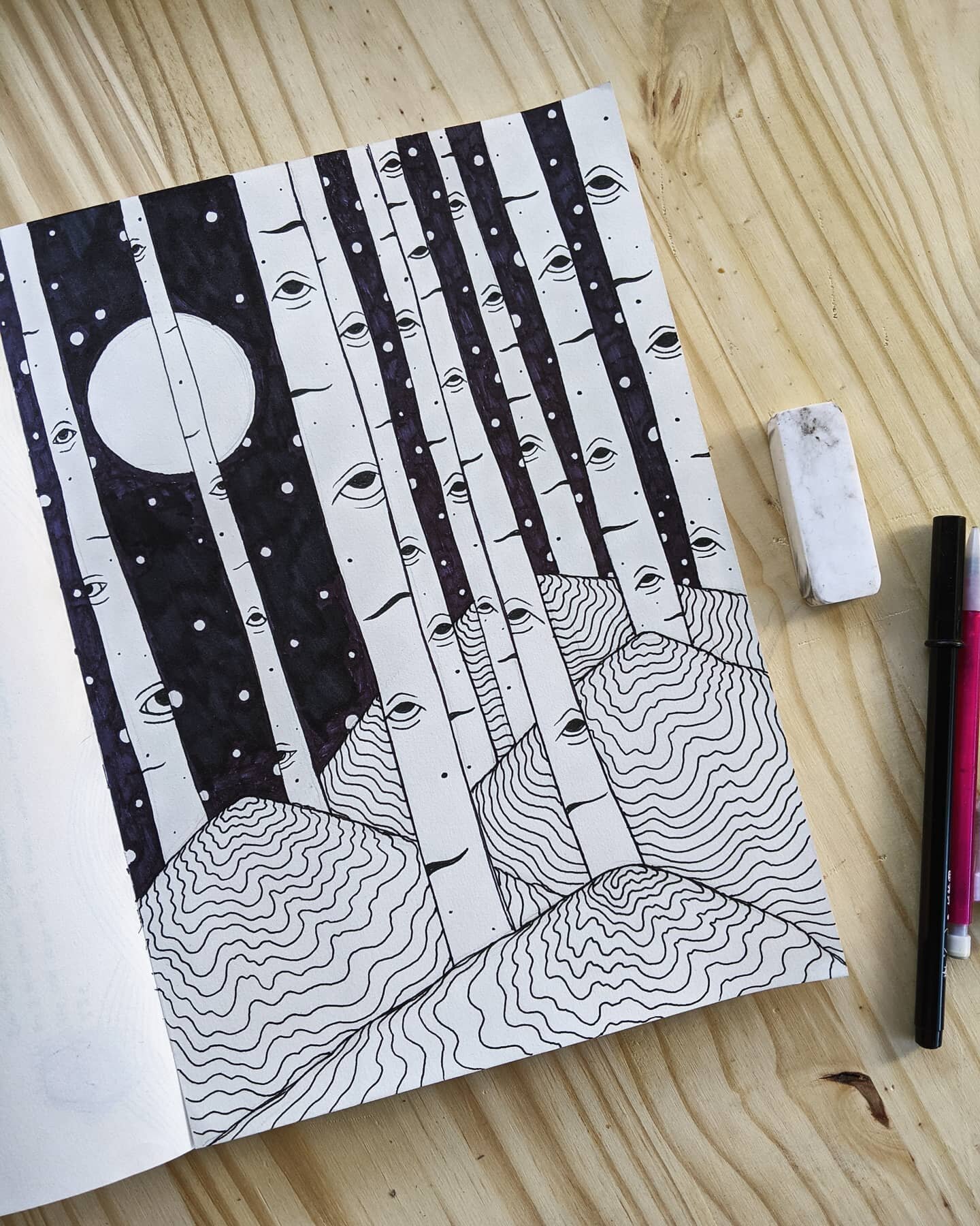 Art as therapy ✨

Repetition, practice, breath.

Sometimes it's not about what I'm drawing but more about giving myself that permission to slow down and get lost in the lines.

✨✨✨

#ink 
#art
#draw
#create 
#meditate 
#reflection