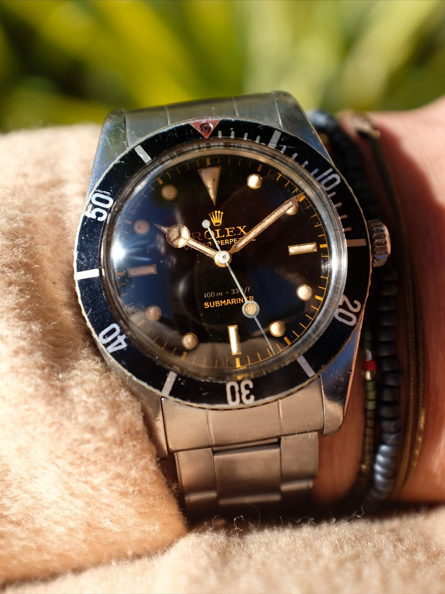 It&rsquo;s the gold print for me.  It&rsquo;s always the gold print. 

-1957 Rolex Submariner 6536