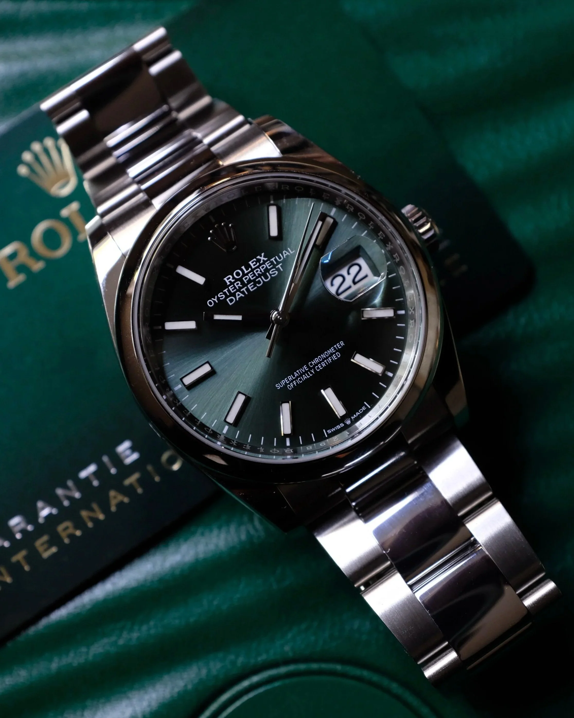 2023 Rolex Datejust 126200 Mint Green Dial Full Set