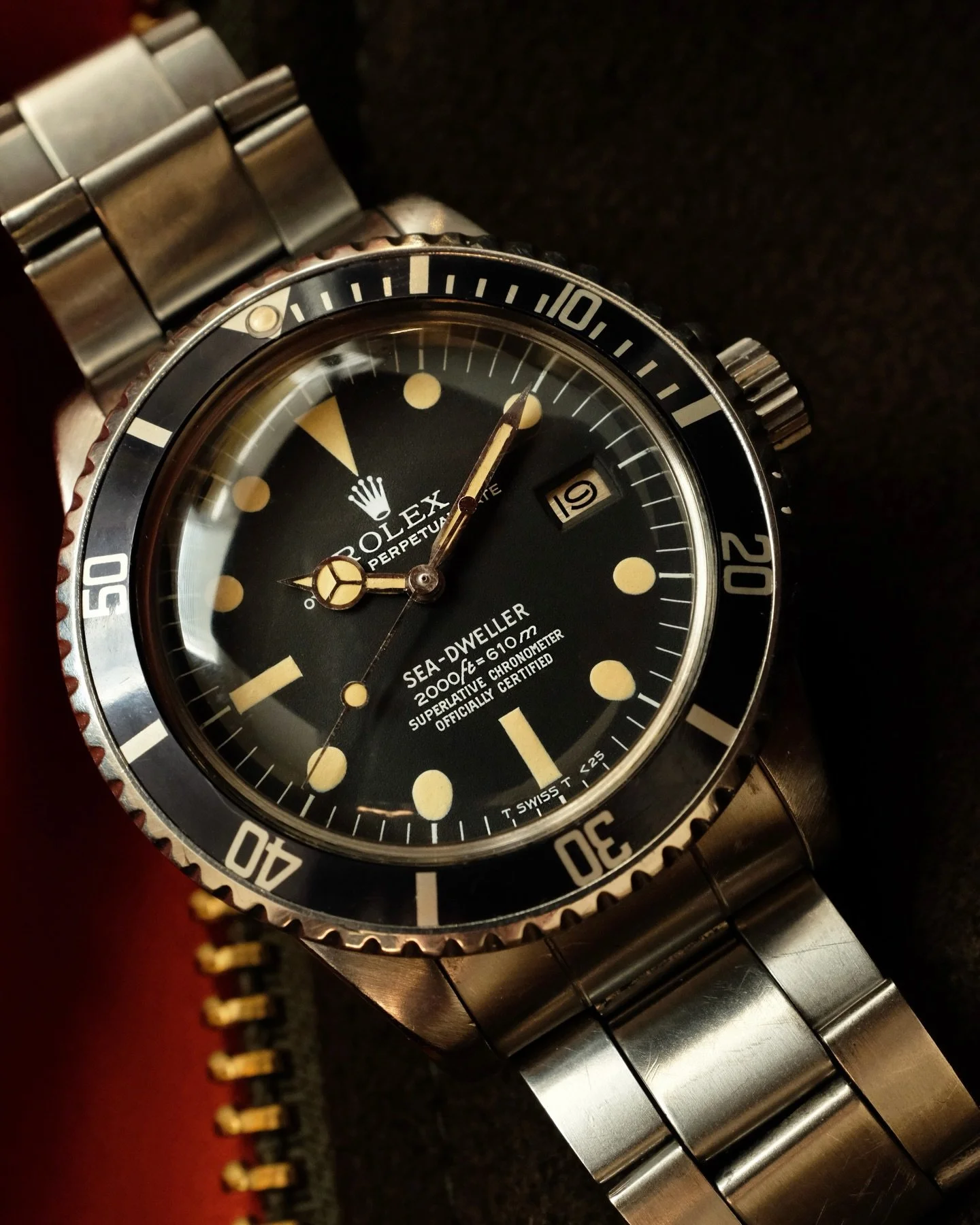 Who knew a professional tool could look so good?

1978 Rolex Sea-Dweller 1665 MK2 Rail Dial