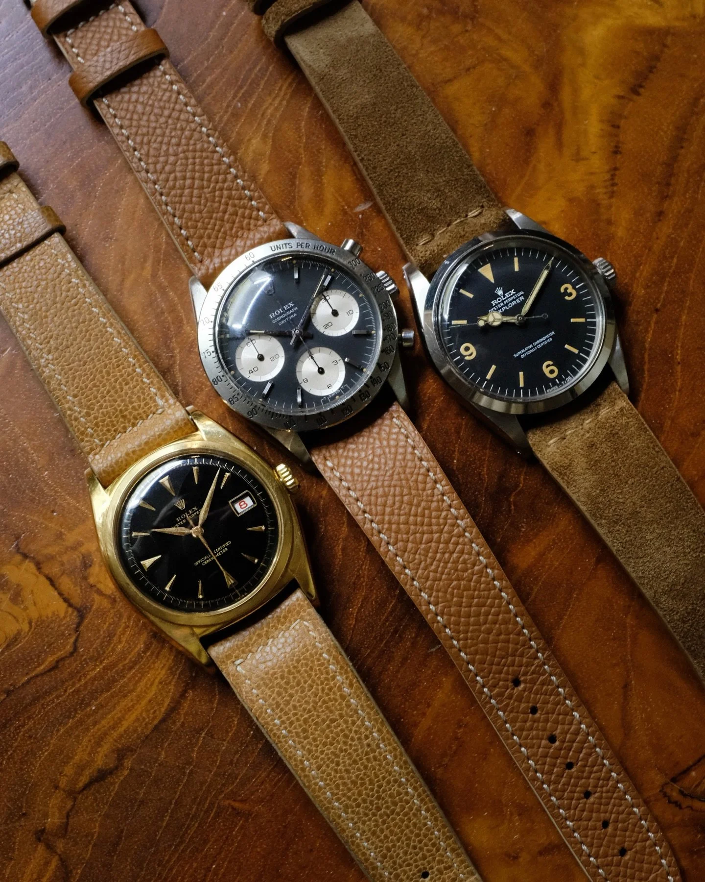 Stop the search for the perfect 3 watch collection. I did all the work for you. 

-1950 Rolex &ldquo;Ovettone&rdquo; 6030 
-1964 Rolex Daytona 6239
-1972 Rolex Explorer 1016