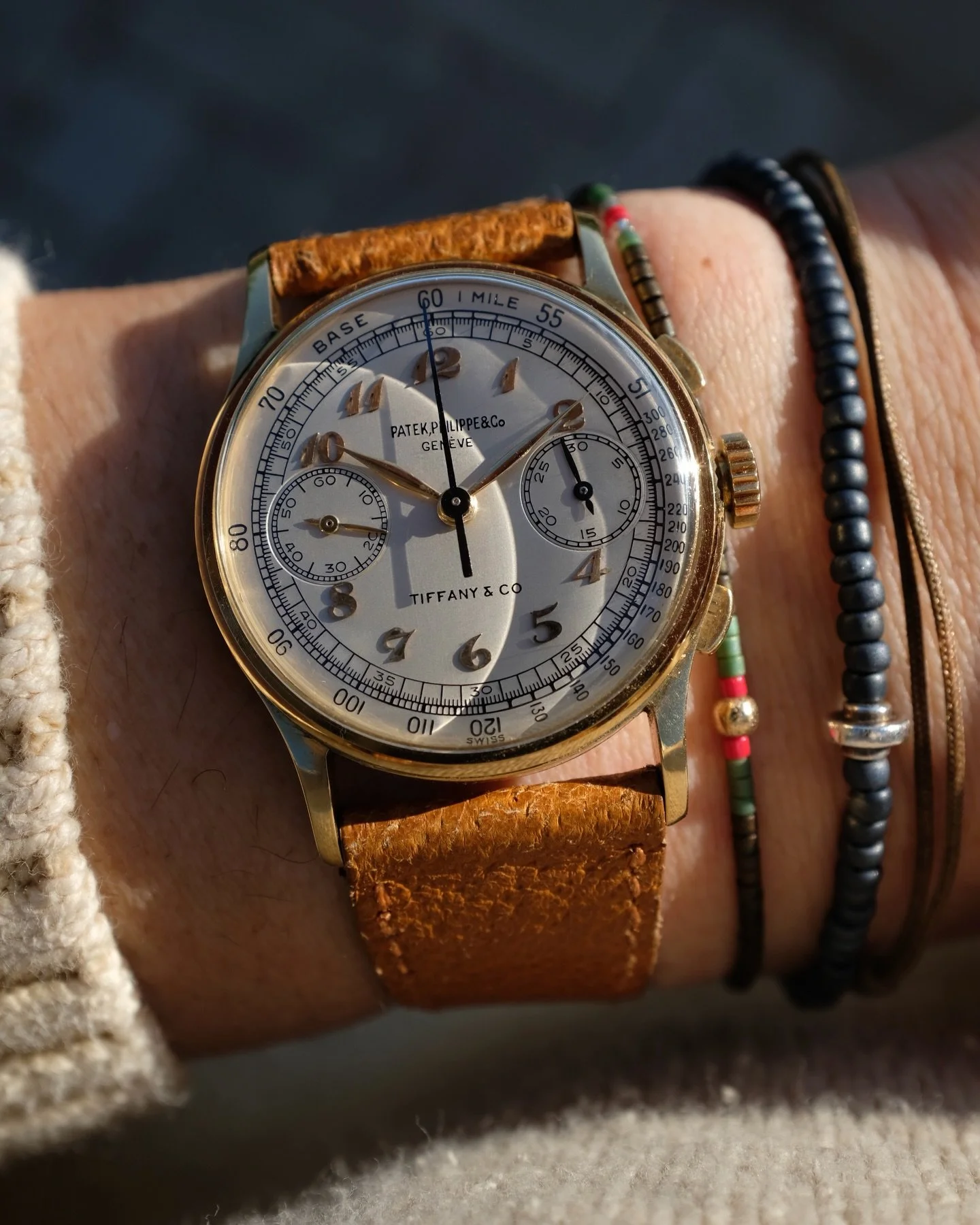 If a watch could Auramax. Did I say that right?

-1945 Patek Philippe 130 Tiffany double signed w/ extract (sold 10.31.1946)