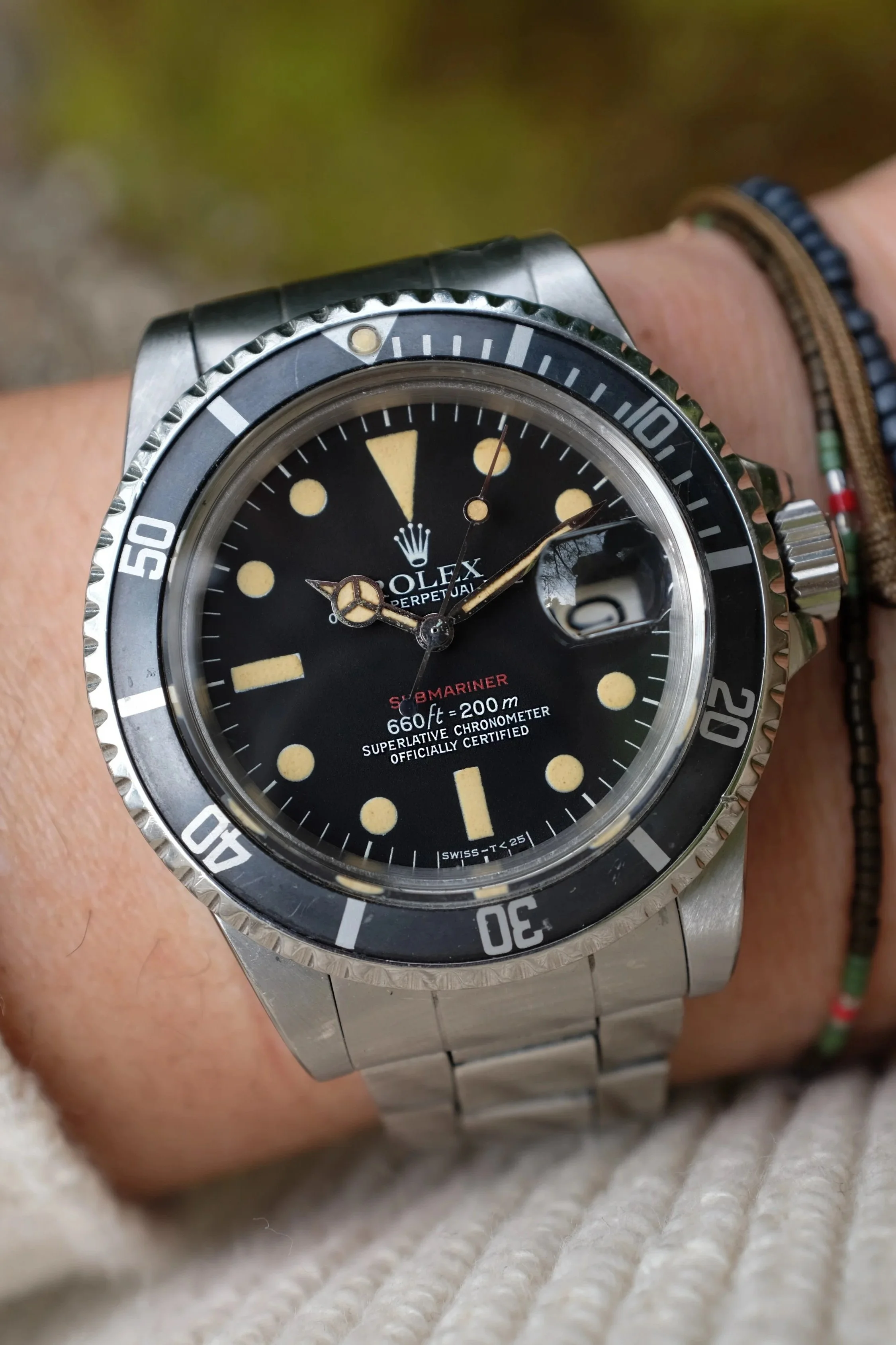 1973 Rolex Submariner 1680 "Red Sub" MK6 Dial
