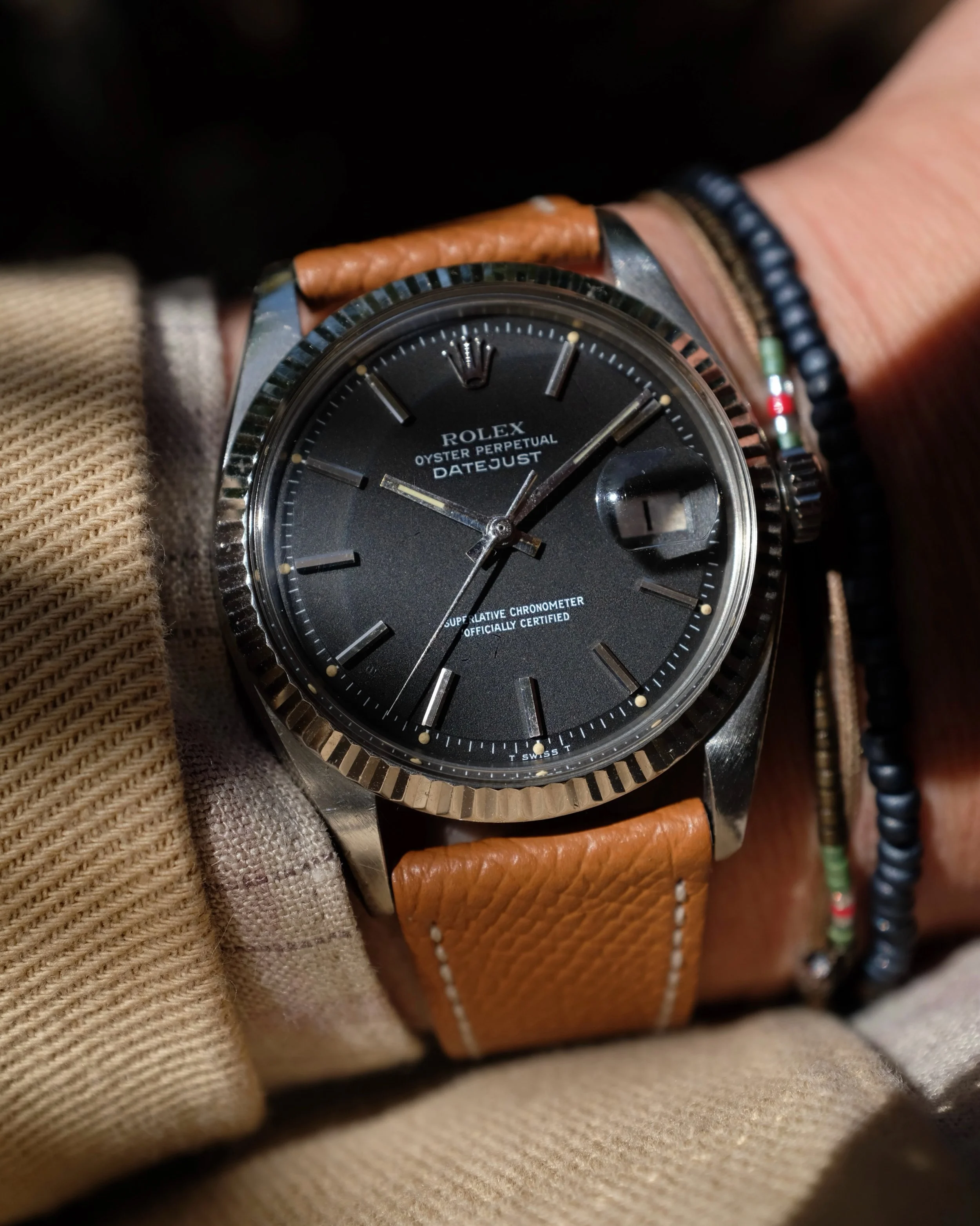 Was just pondering how much of my life has been spent convincing people that a 36mm watch is probably the ideal size for their wrist. 

-1977 Rolex Datejust 1601 Matte Black Dial