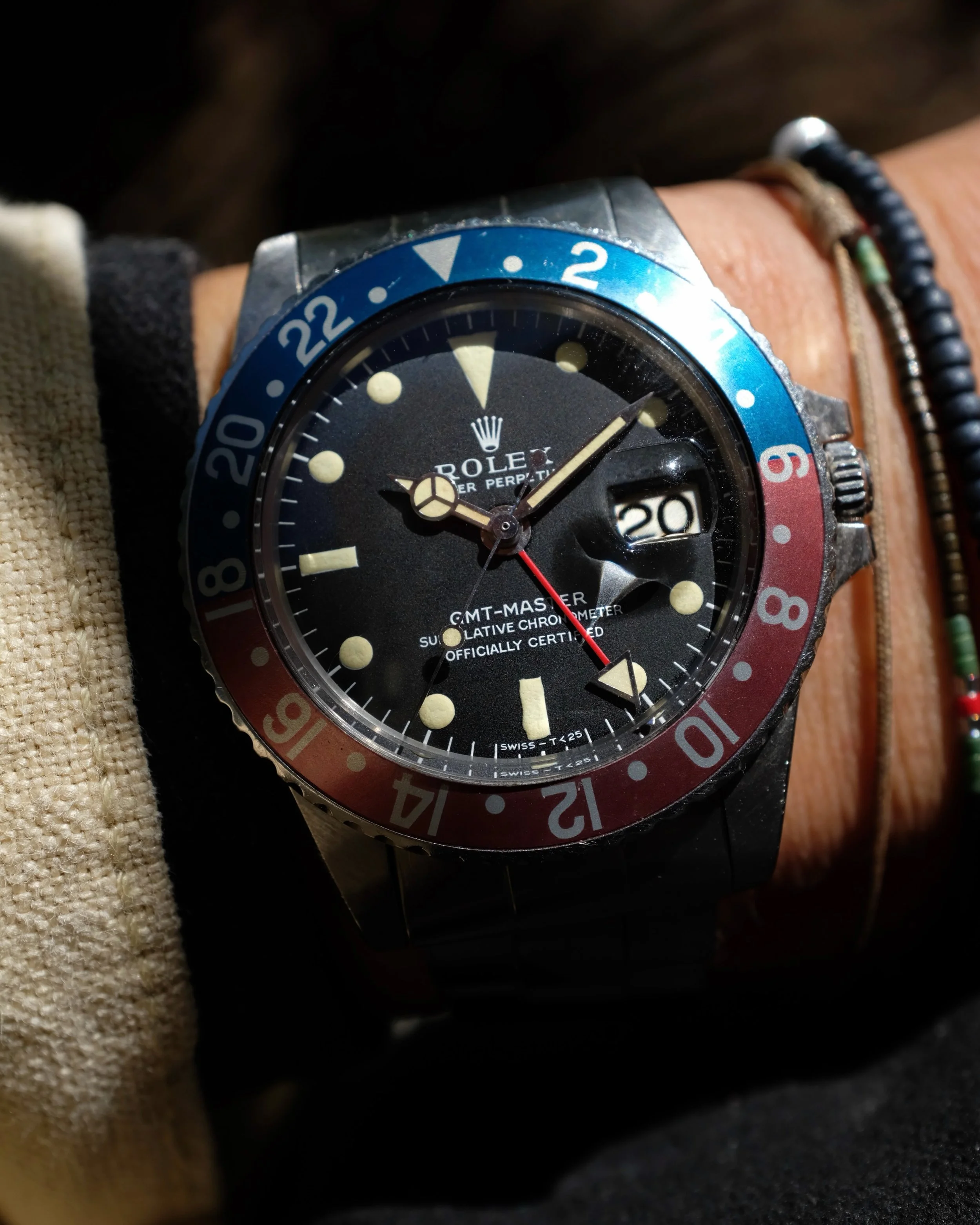 The perfect watch to buy for yourself while justifying the purchase by saying it&rsquo;ll belong to your kids one day. 

-1967 Rolex GMT-Master 1675