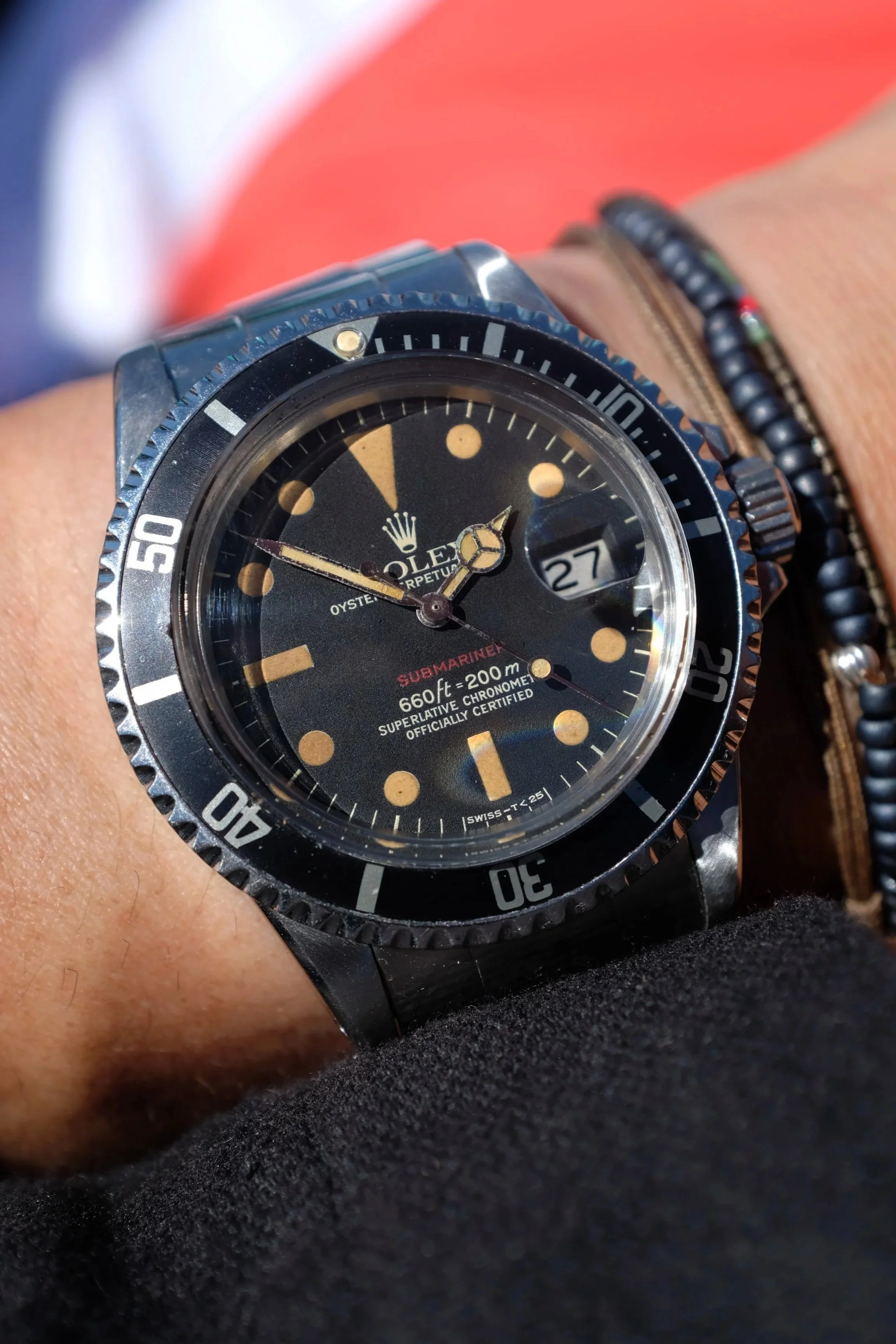 1973 Rolex "Red" Submariner 1680 MK6 Pumpkin Dial