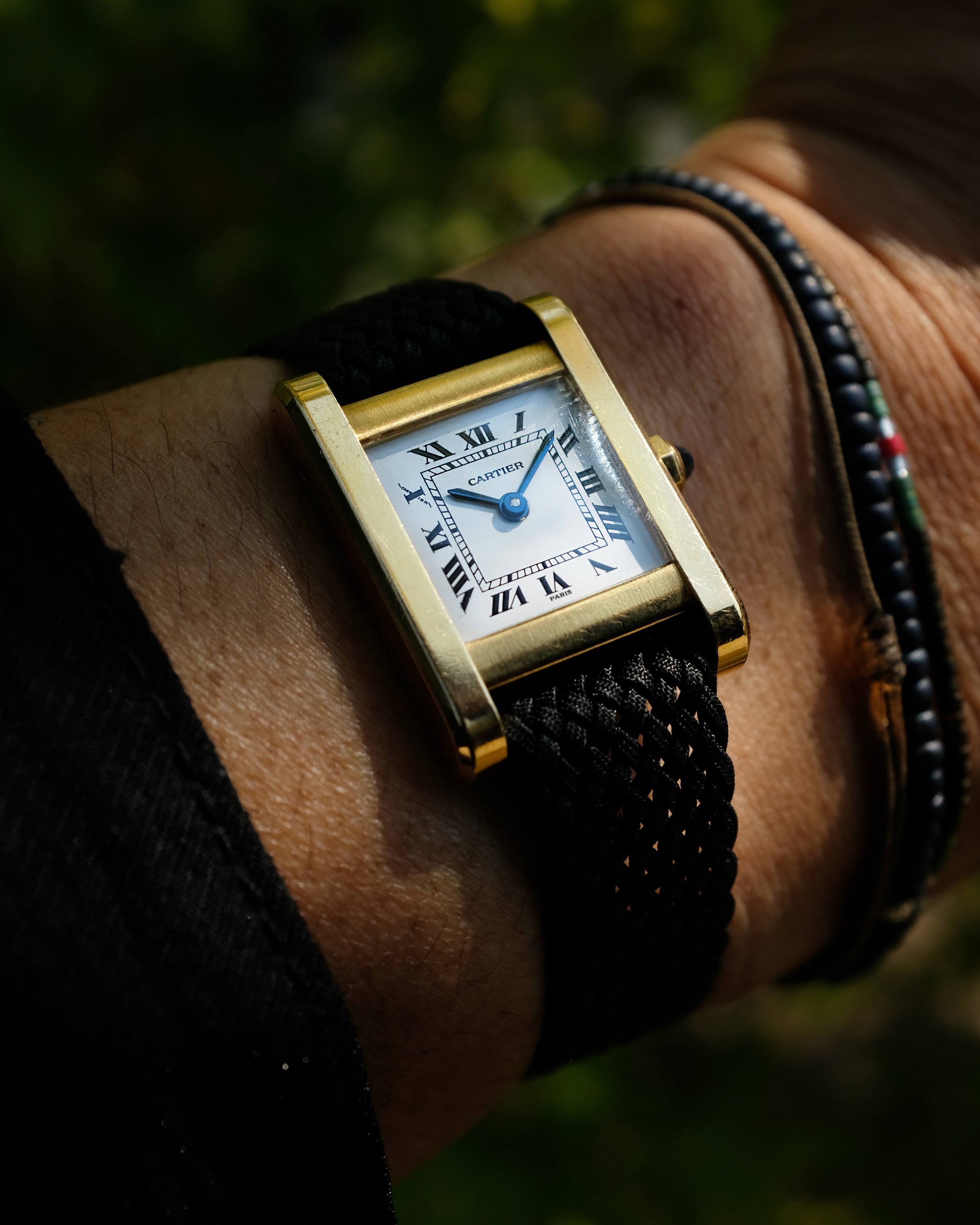 When the watch is a little too small for you but damn it if you won&rsquo;t find a way to wear it anyway. 

-1980s Cartier Tank Normale 78093 manual wind Paris dial