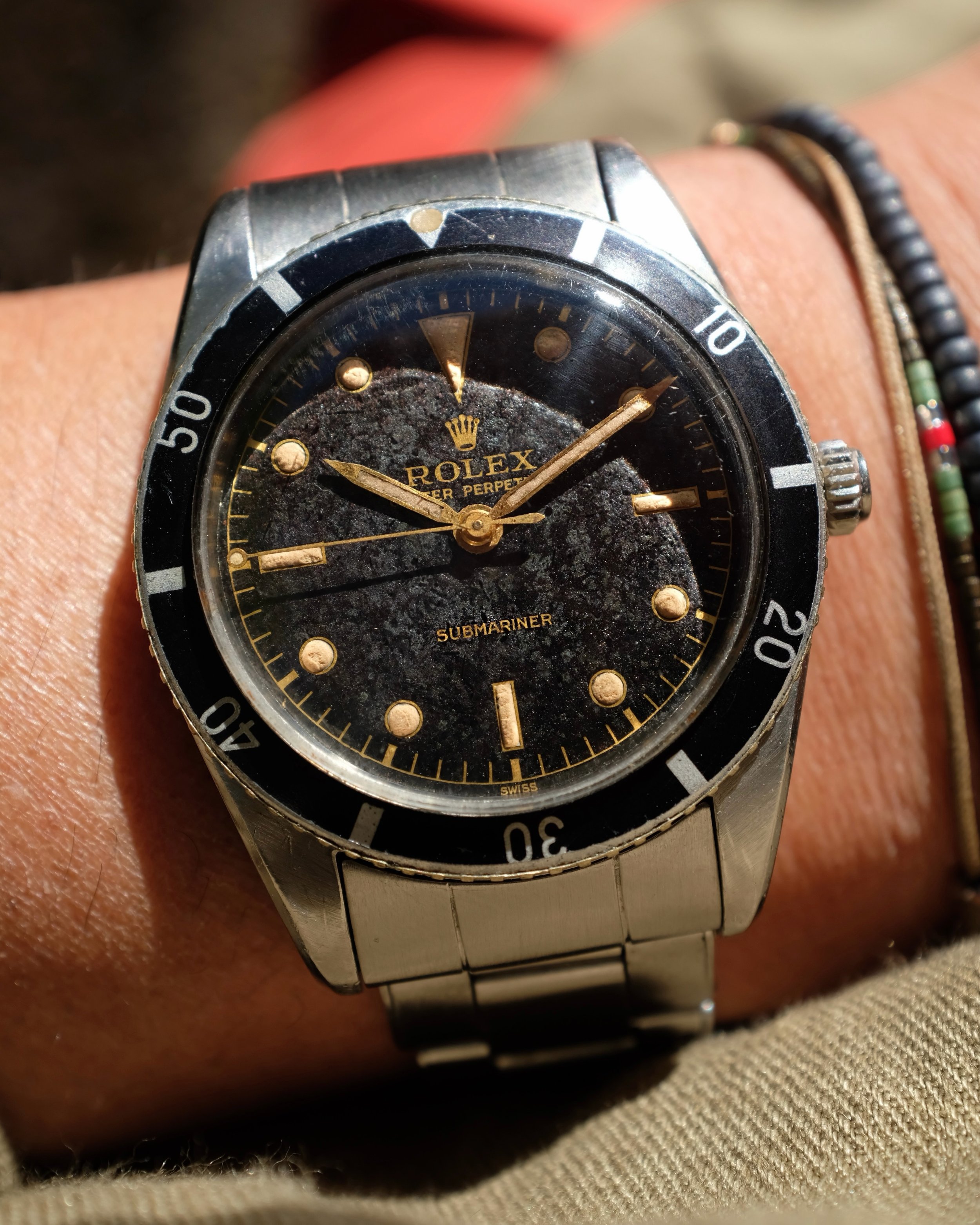 The first ever Sub in all of its original aged glory. 

-1953 Rolex Submariner 6204