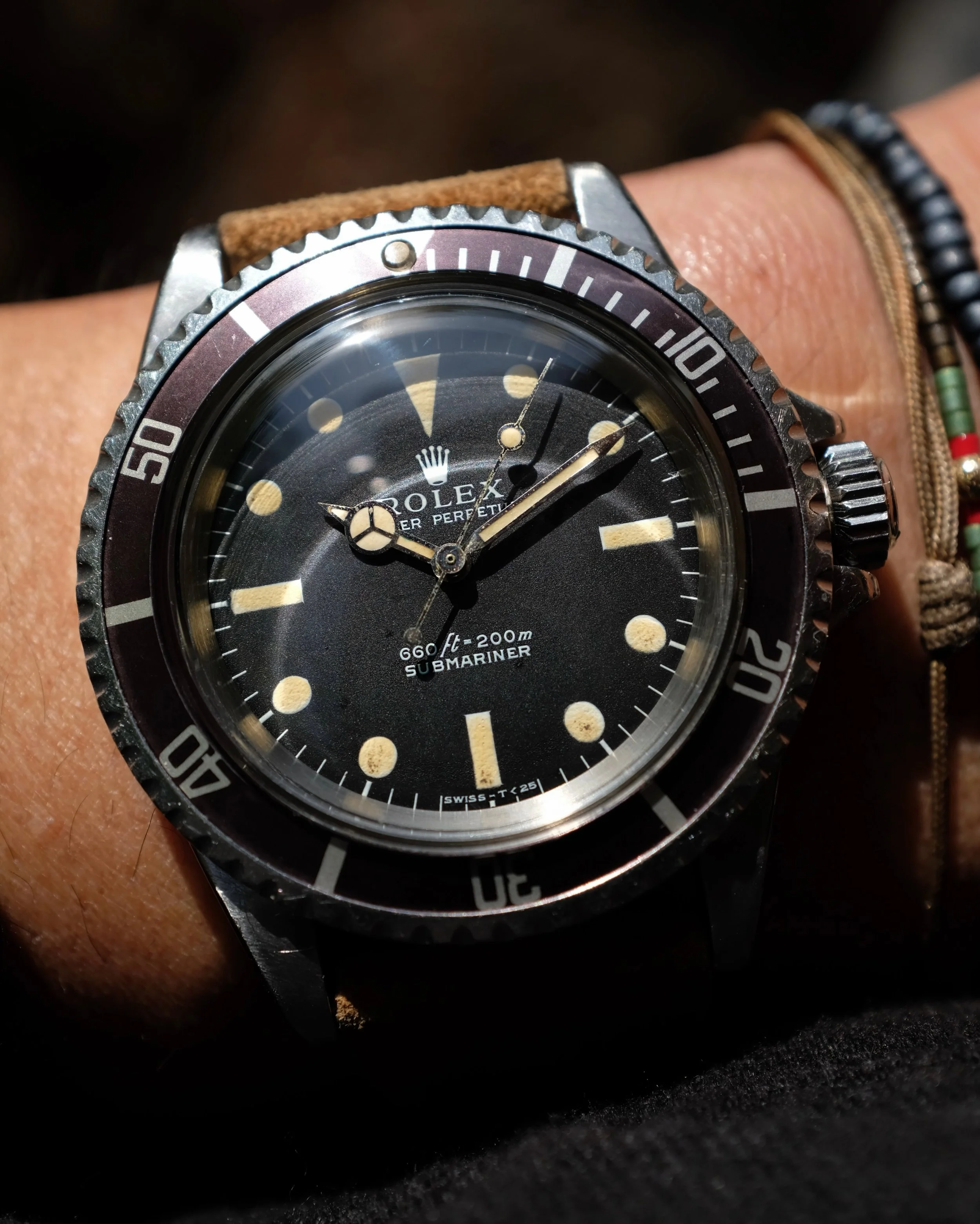 Not perfect but satisfying nonetheless. You could say it&rsquo;s satisfyingly imperfect. 

-1970 Rolex Submariner 5513 Serif Dial