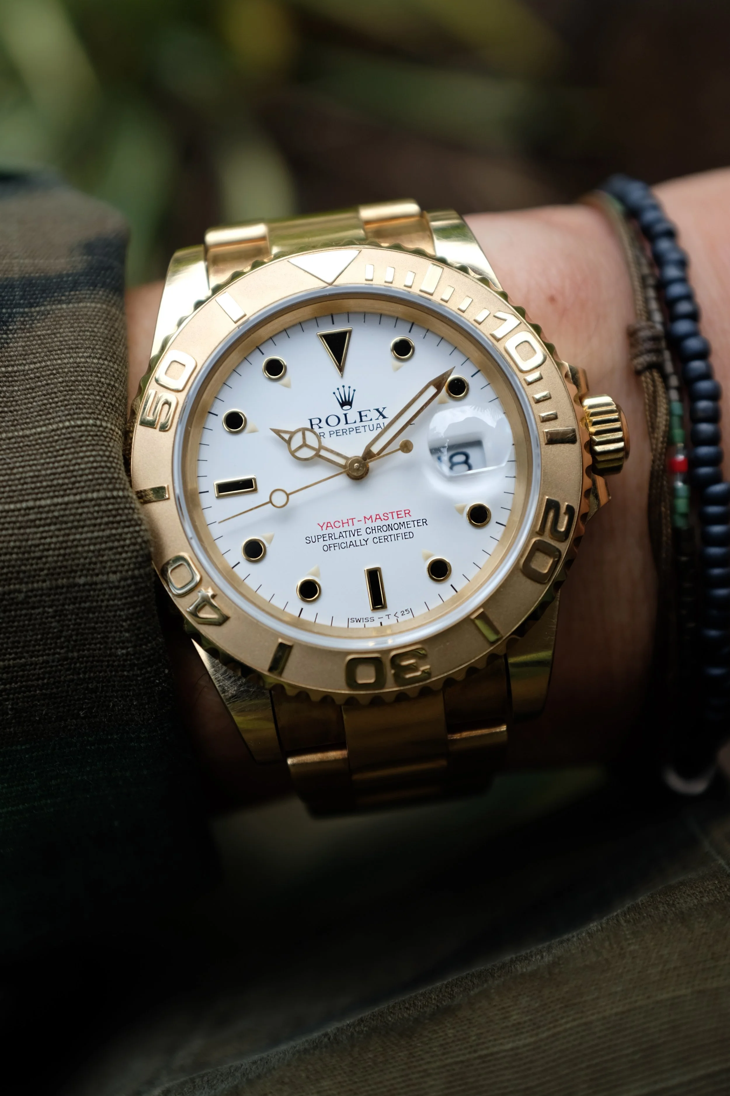 1993 Rolex yachtmaster 16628 in 18k Yellow Gold w/ Papers