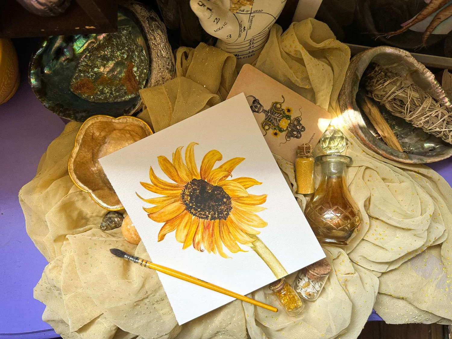 [aug 6] sunflowers in watercolor