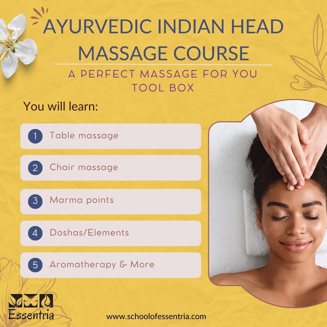 Unlock the secrets of Ayurvedic bliss for the ultimate head-to-toe rejuvenation! 🌿✨ ⁠
⁠
Step into a world of ancient Indian wisdom with our brand new Ayurvedic Indian Head Massage Course. Discover the art of healing touch and embark on a transformat