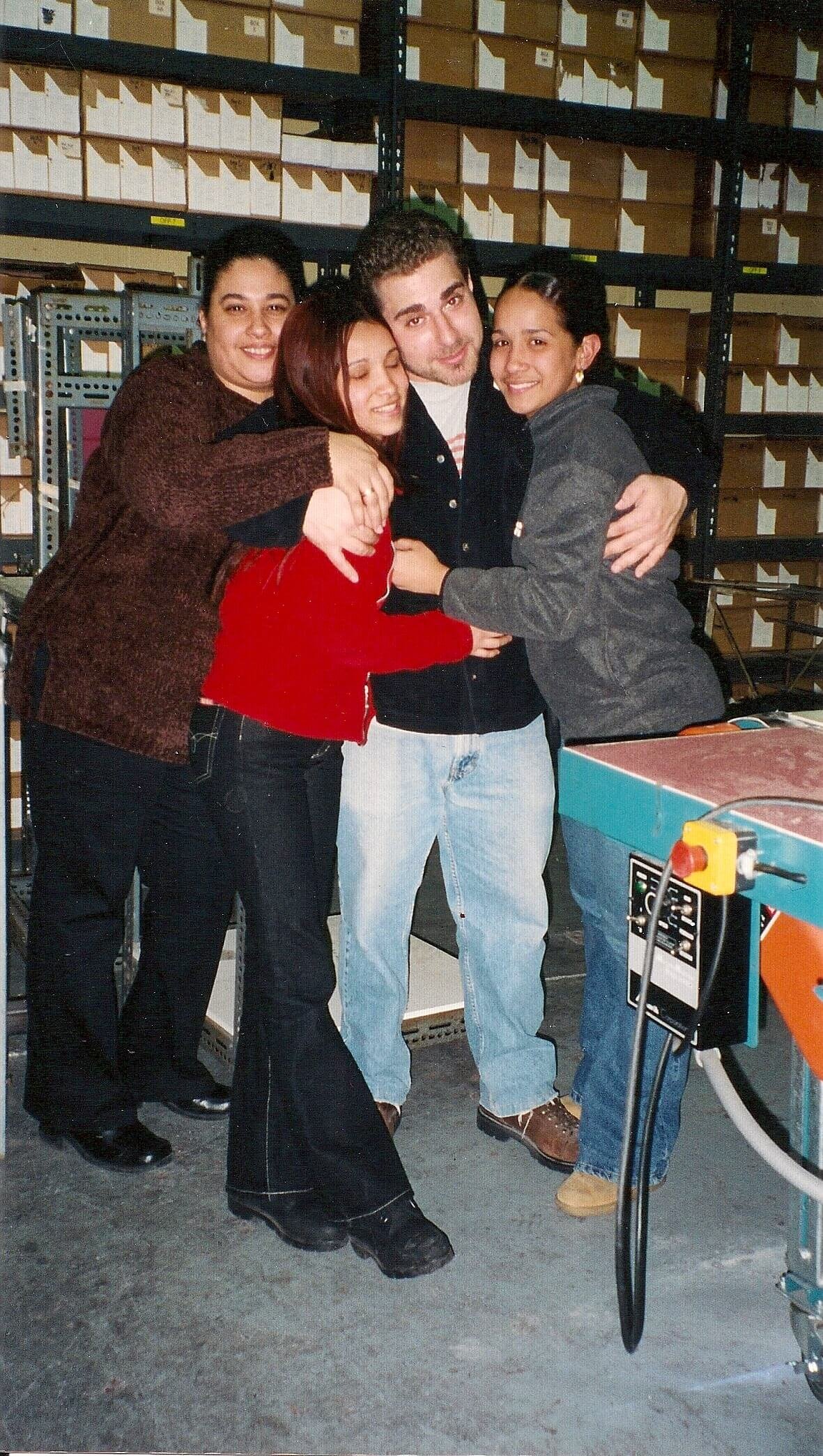 David and team at the Flortek holiday party in 2000.