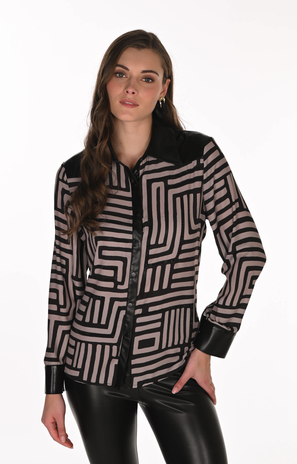 PRE-ORDER! NEW! Vegan Leather Trim Maze Jacket