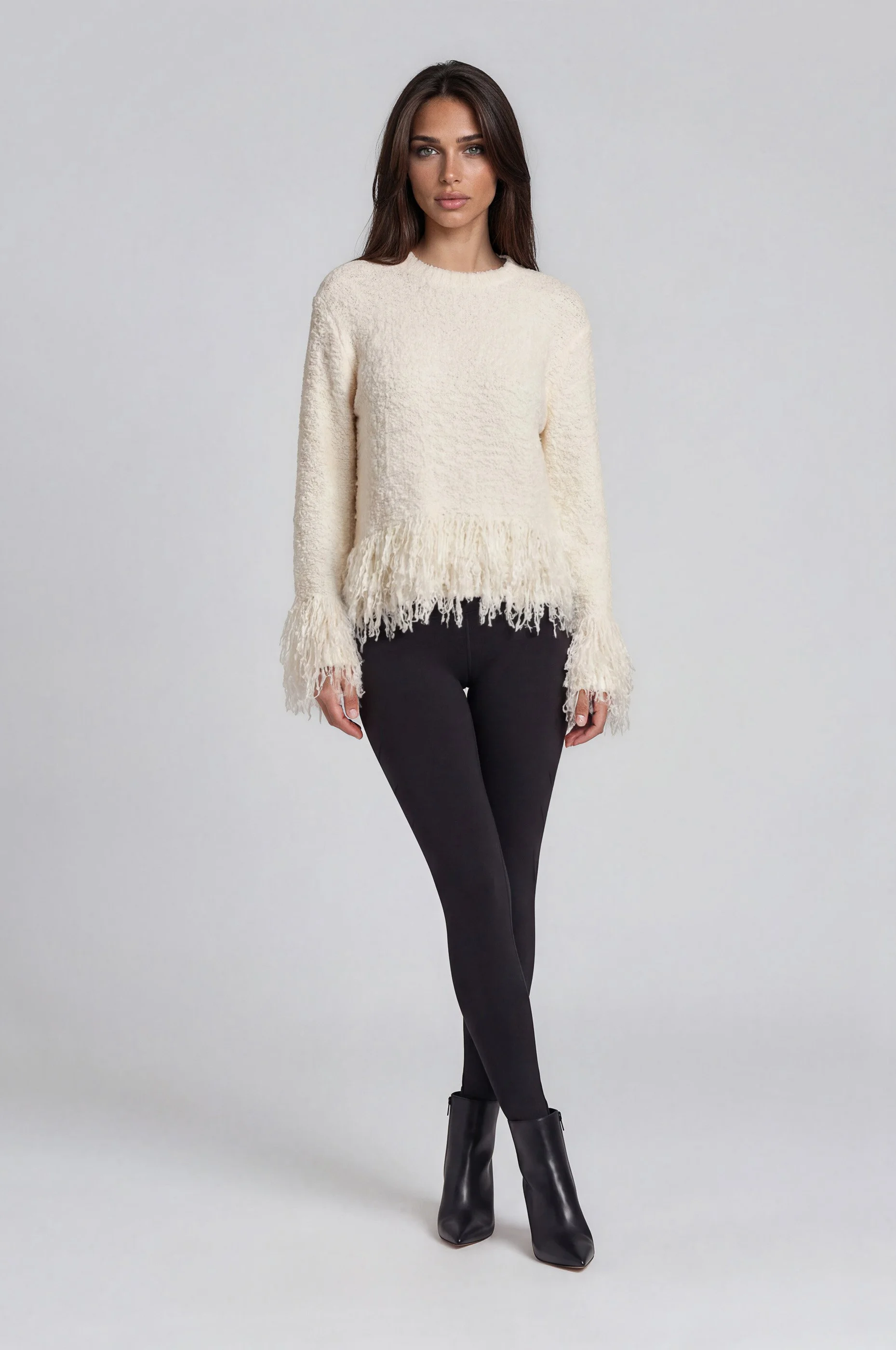 NEW! Solid Trim Cuff Sweater