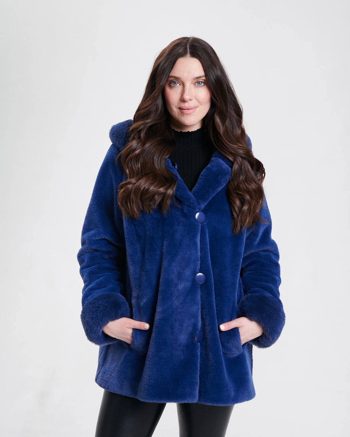 NEW! Reversible Faux Fur Hooded Jacket