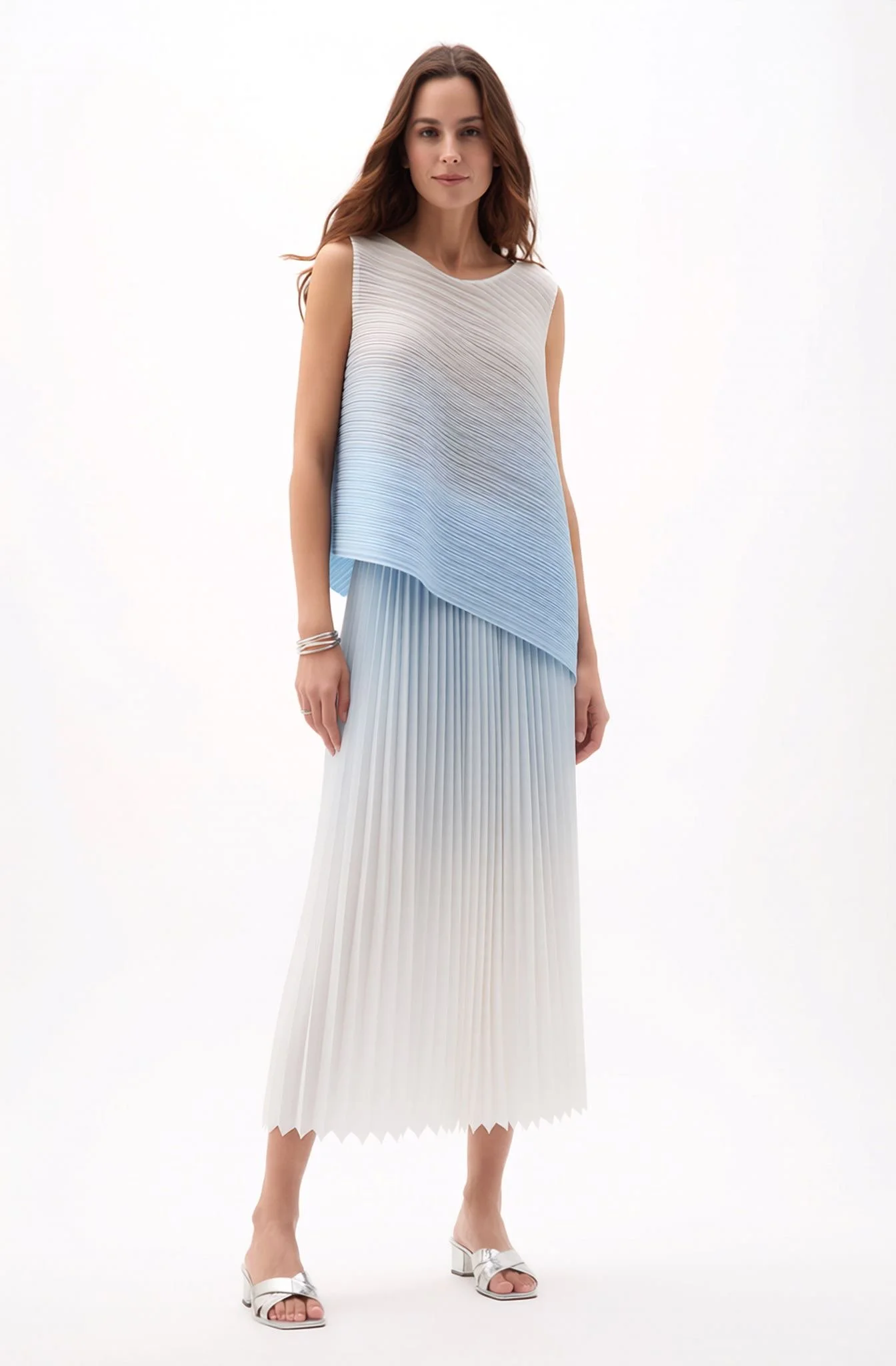 NEW! Ombre Skirt Set in Aqua