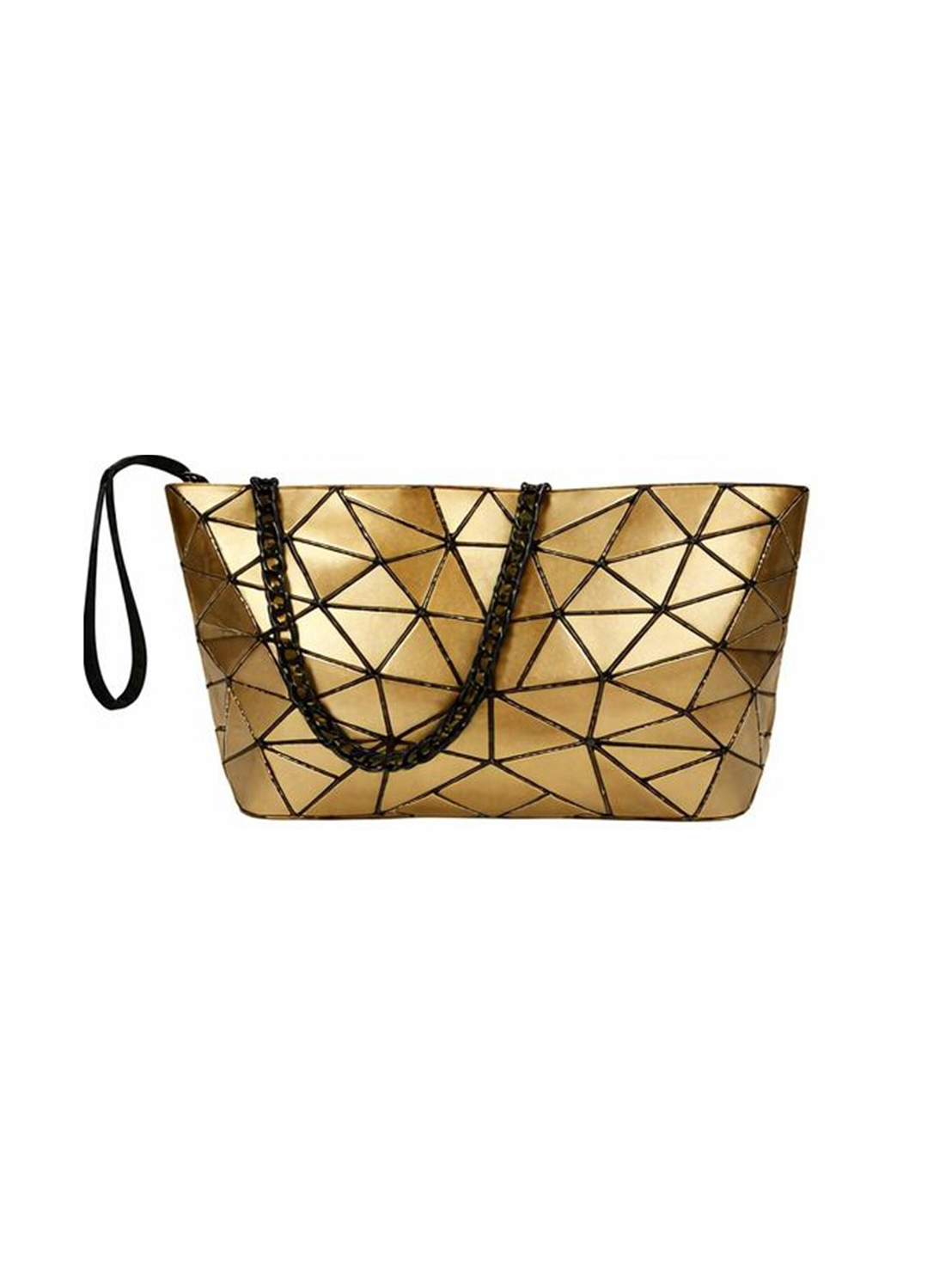 NEW! Geo Metallic Handbag in Gold