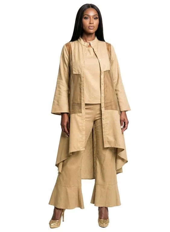 NEW! Three Piece Packet Tunic Pant Set (Also Available in Plus Size)