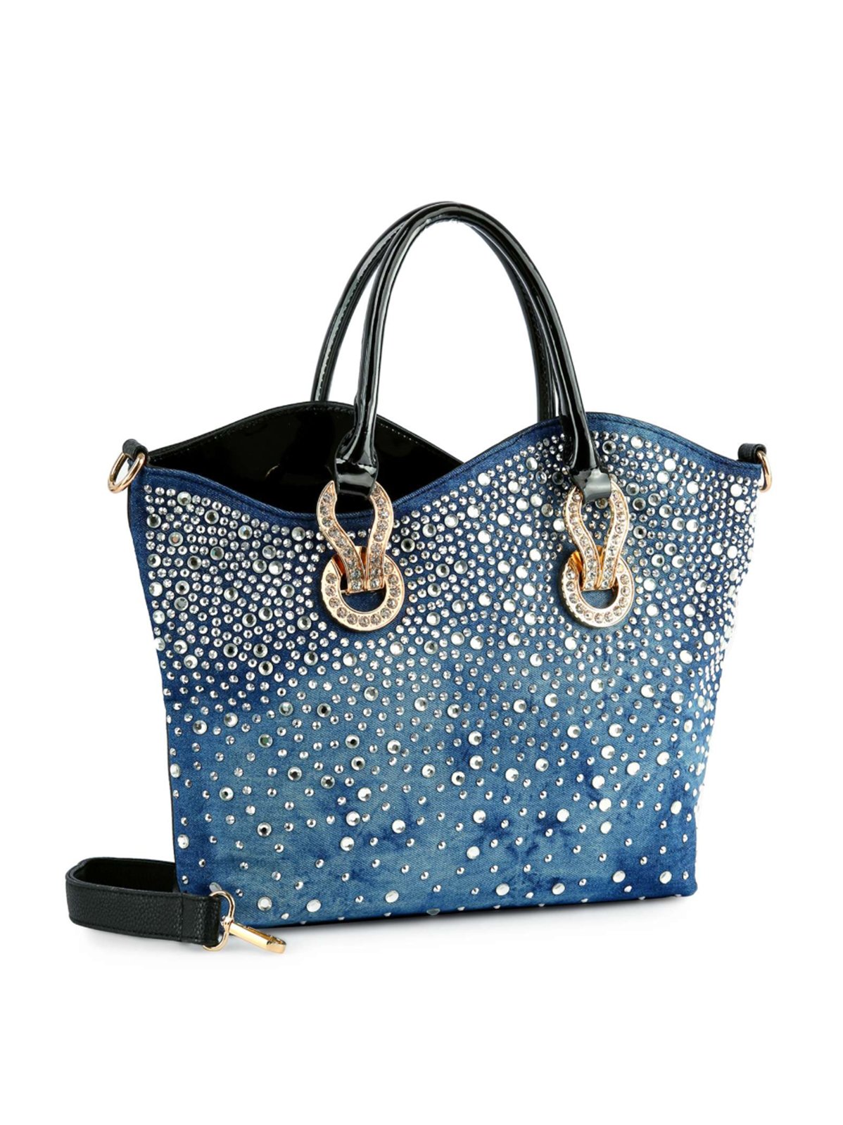 NEW! Rhinestone Ombre Tote in Blue