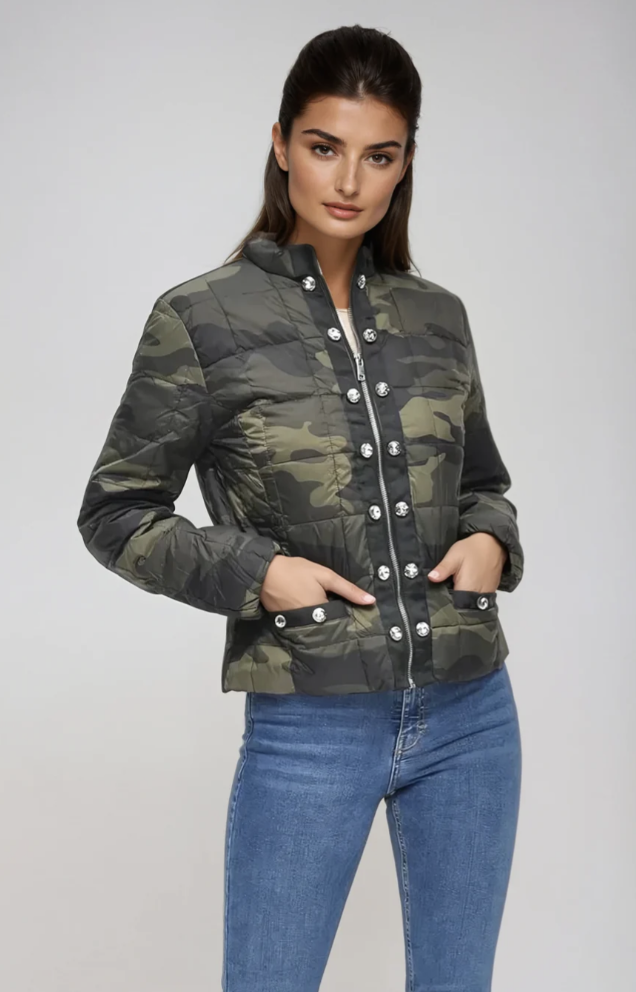 NEW! Hope Diamond Quilt Jacket in Camo
