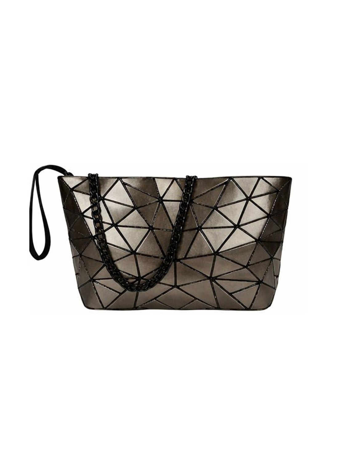 NEW! Geo Metallic Handbag in Bronze