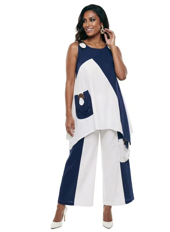 NEW! Color Block Pant Set  (Also Available in Plus Size)