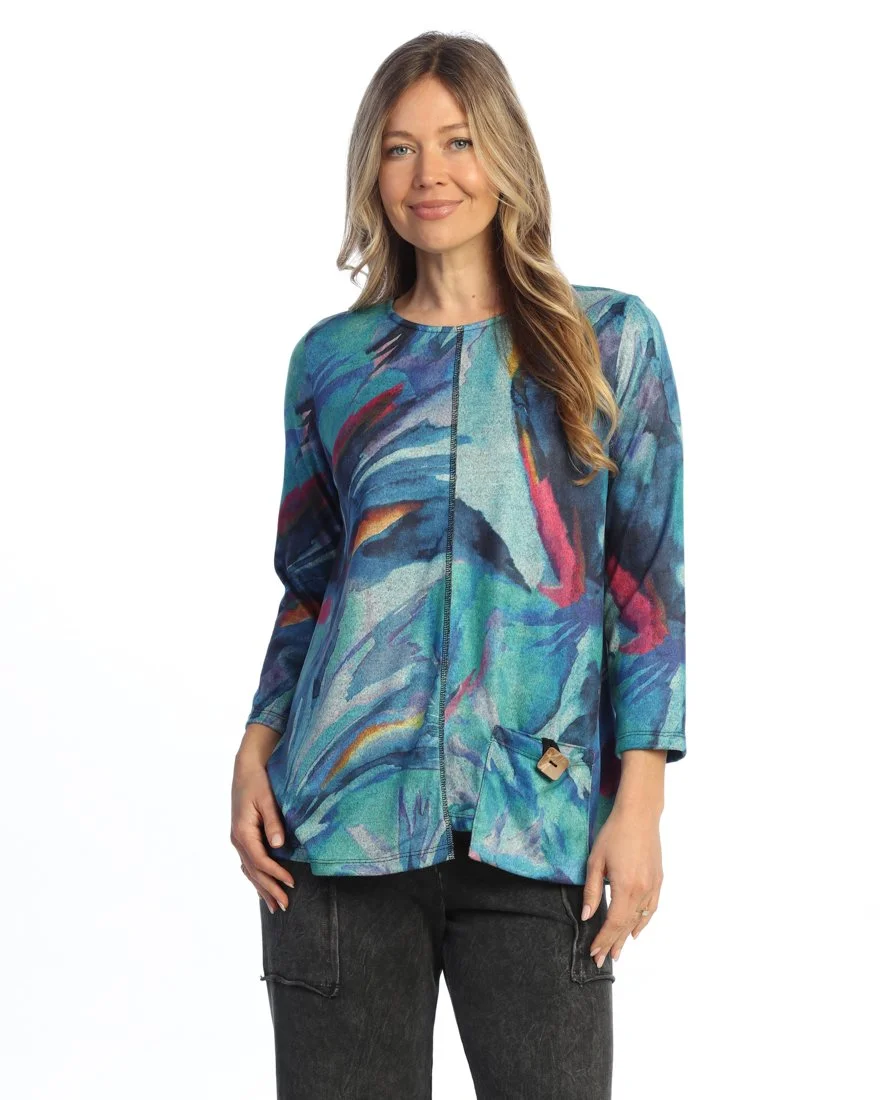 NEW! Abstract Pockets and Button Tunic