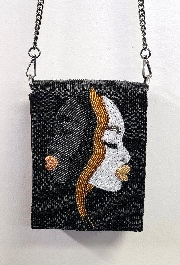 NEW! Women of Color Beaded Leather Handbag
