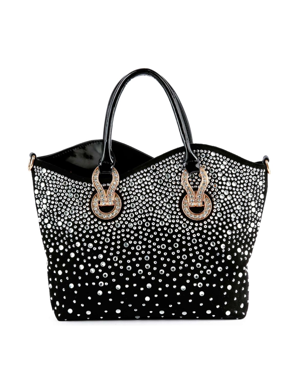 NEW! Rhinestone Ombre Tote in Black