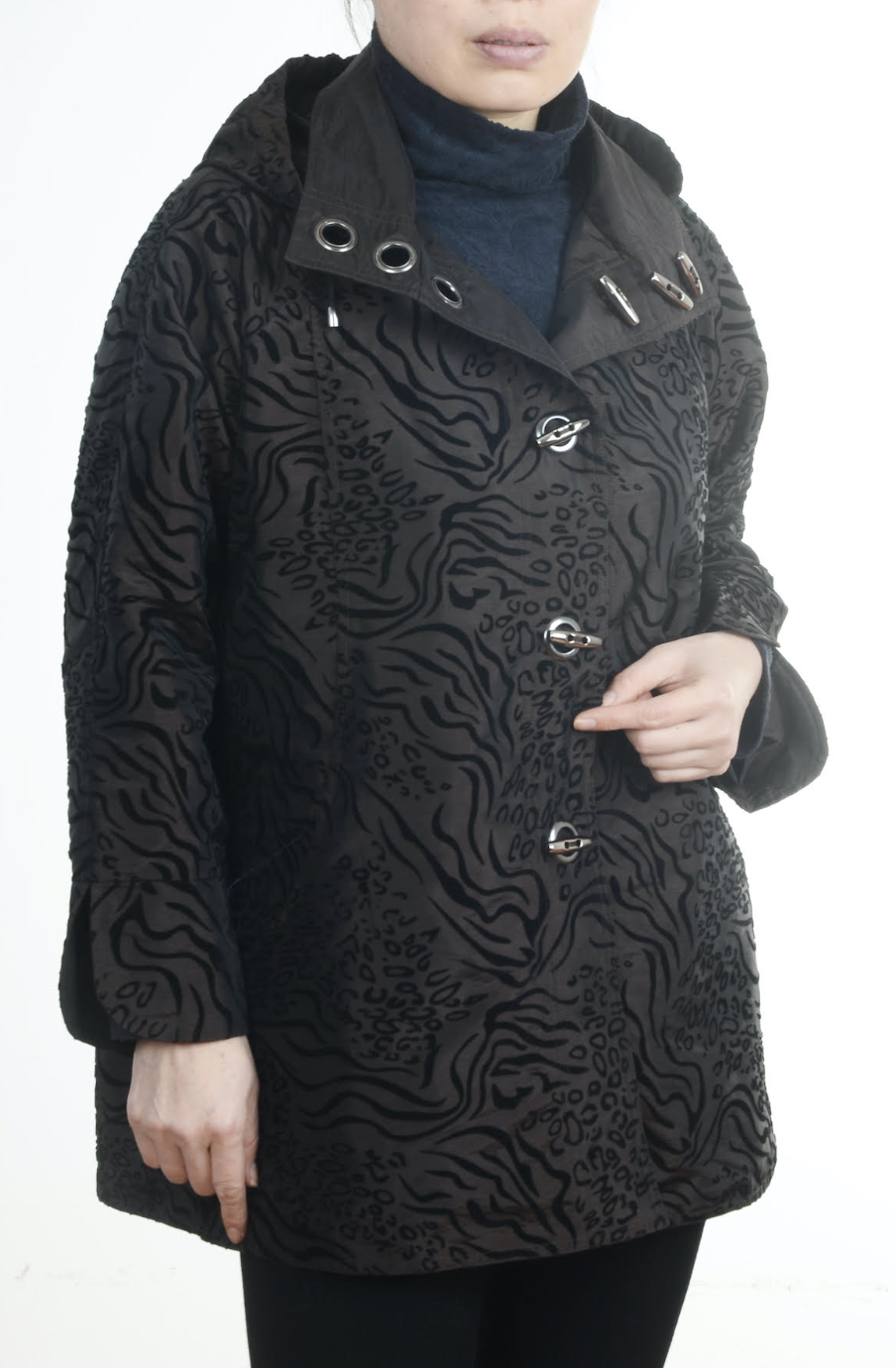NEW! Reversible Animal Toggle Button Raincoat (Also Available in Plus Size)