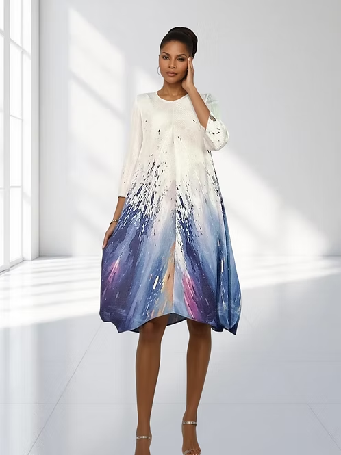 NEW! Multi Splash Bubble Dress